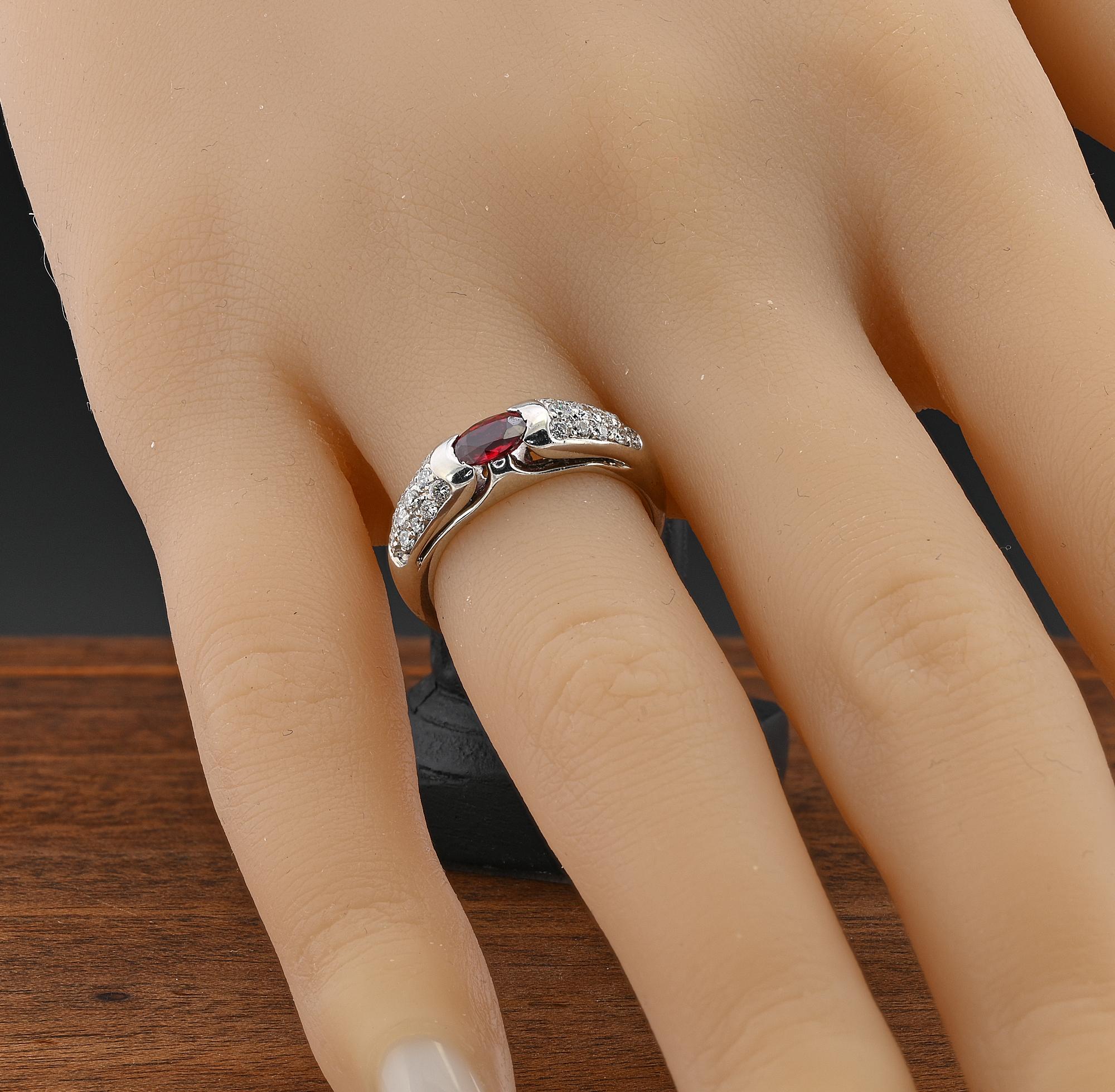 Iconic Bvlgari Ruby Diamond 18KT Ring 1980 4