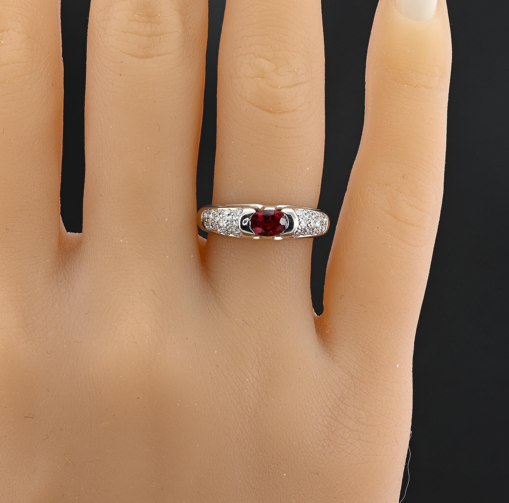 Iconic Bvlgari Ruby Diamond 18KT Ring 1980 3