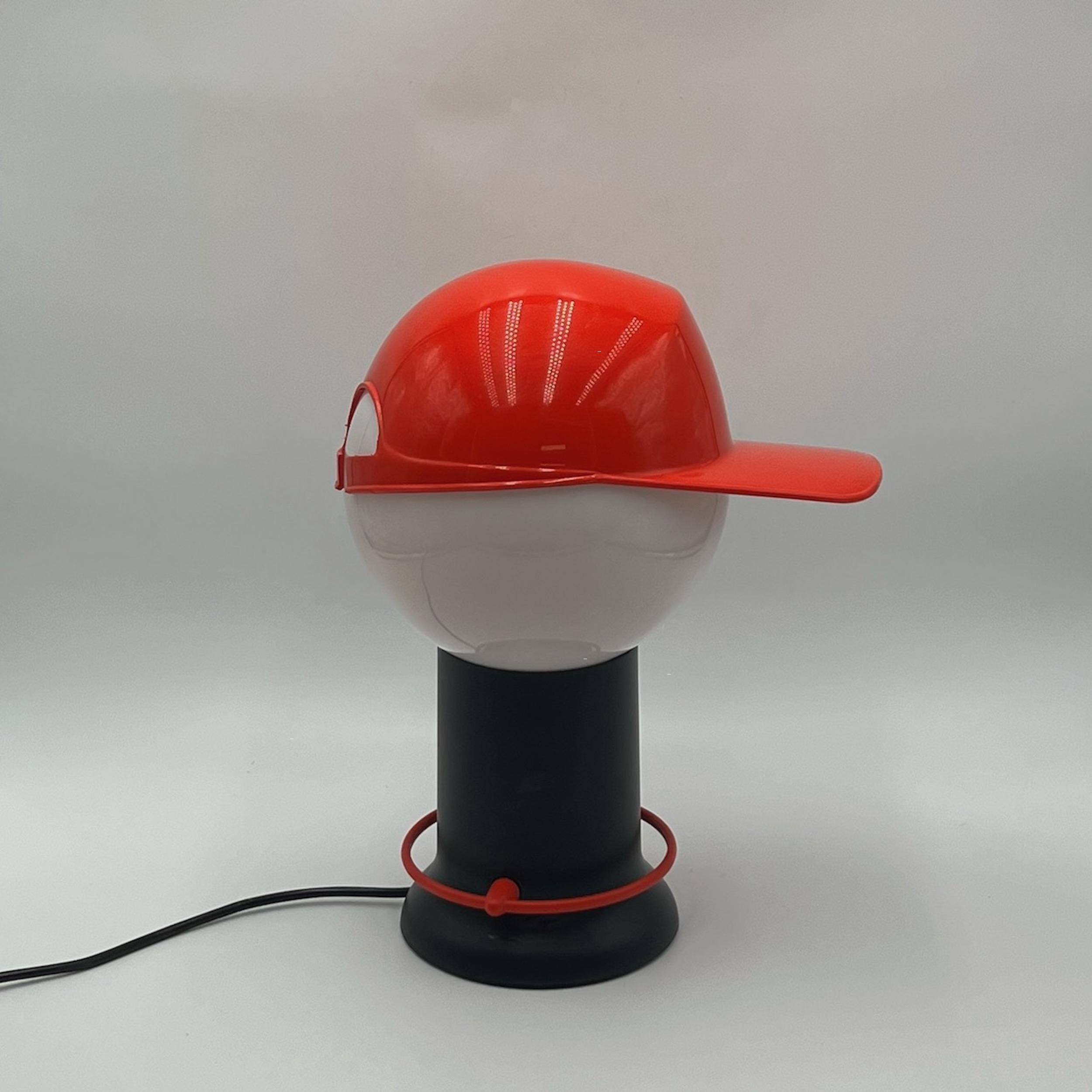 Italian Iconic 'CAP' Table Lamp by Giorgetto Giugiaro for Bilumen Italy, 1980s For Sale