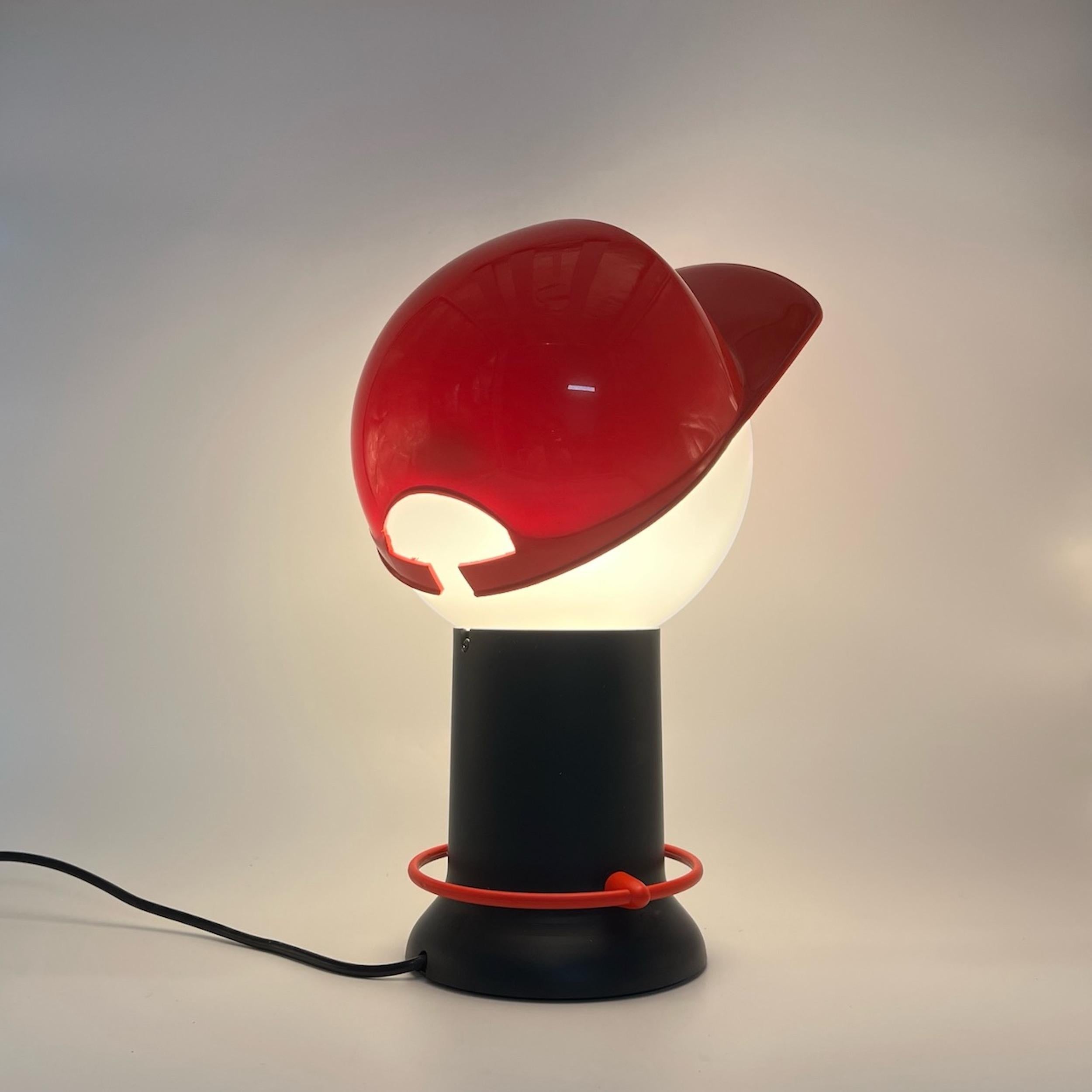 Late 20th Century Iconic 'CAP' Table Lamp by Giorgetto Giugiaro for Bilumen Italy, 1980s For Sale