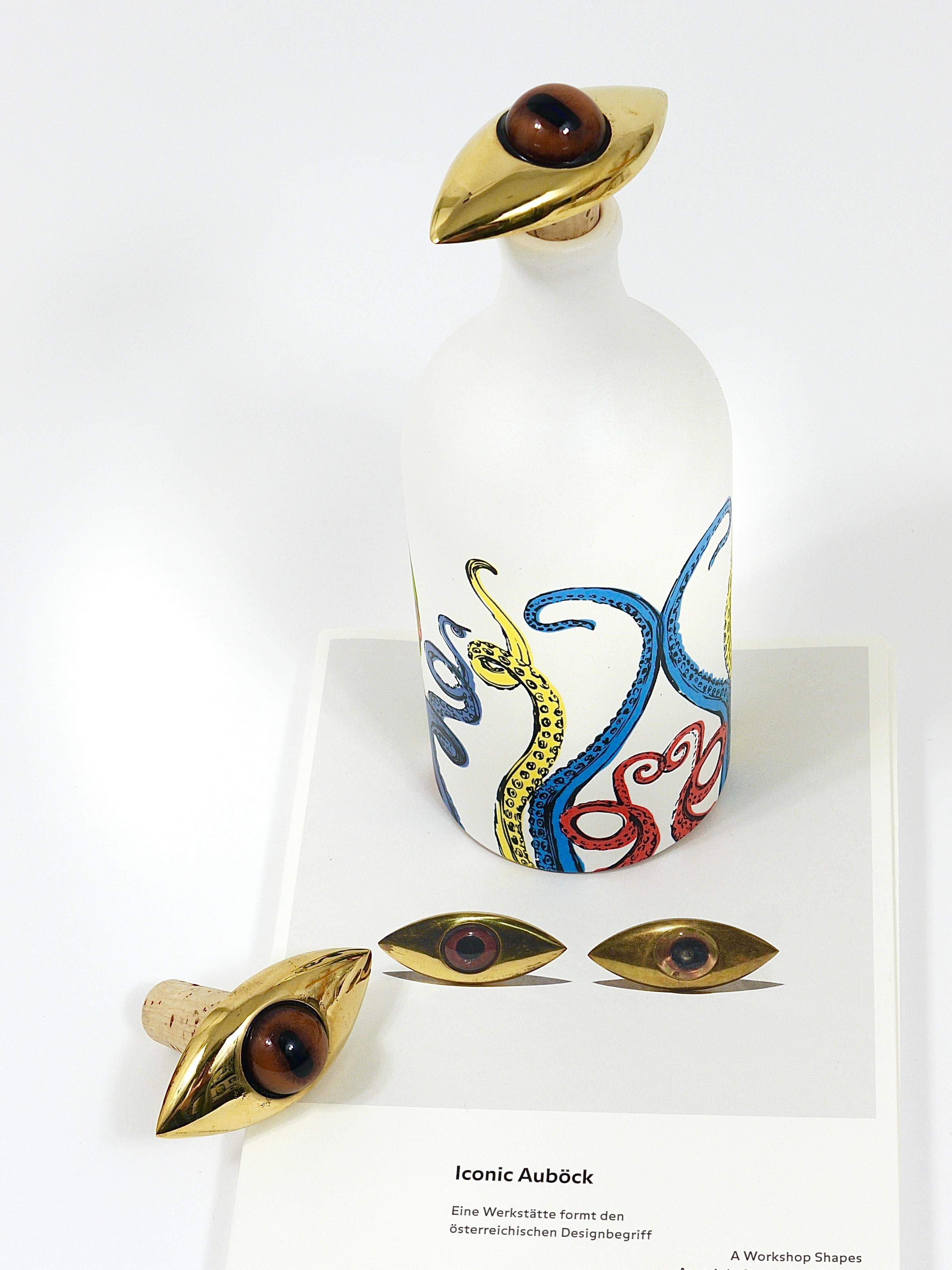 L'iconico tappo a occhio artigianale Carl Auböck #4538, sughero e ottone, Austria in vendita 3