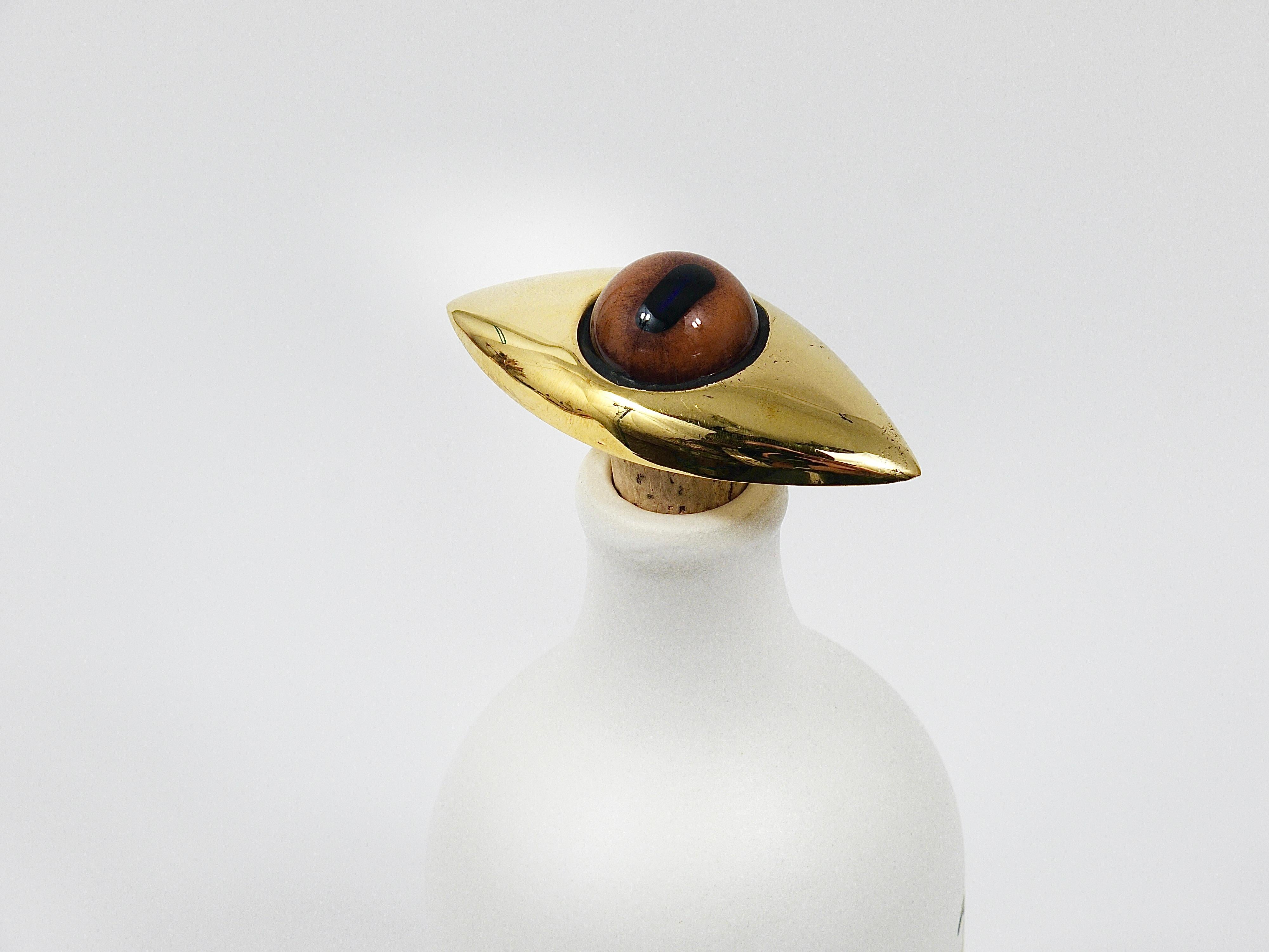 L'iconico tappo a occhio artigianale Carl Auböck #4538, sughero e ottone, Austria in vendita 6