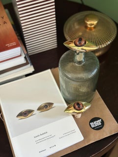 Iconic Carl Auböck Handcrafted Eye Bottle Stopper #4538, Cork & Brass, Austria