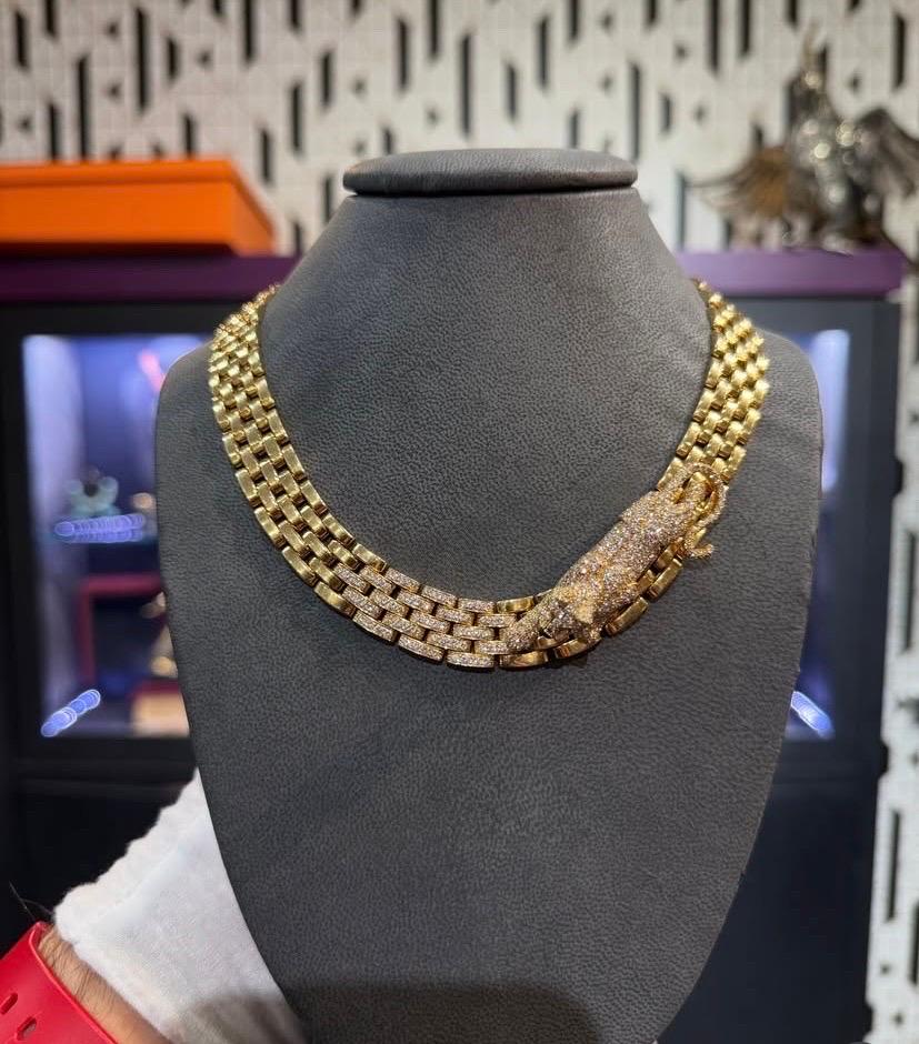 Icónico collar Cartier Five Row Maillon Panthere en venta 5