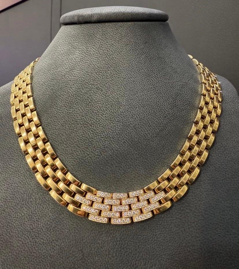 Icónico collar Cartier Five Row Maillon Panthere en venta 7