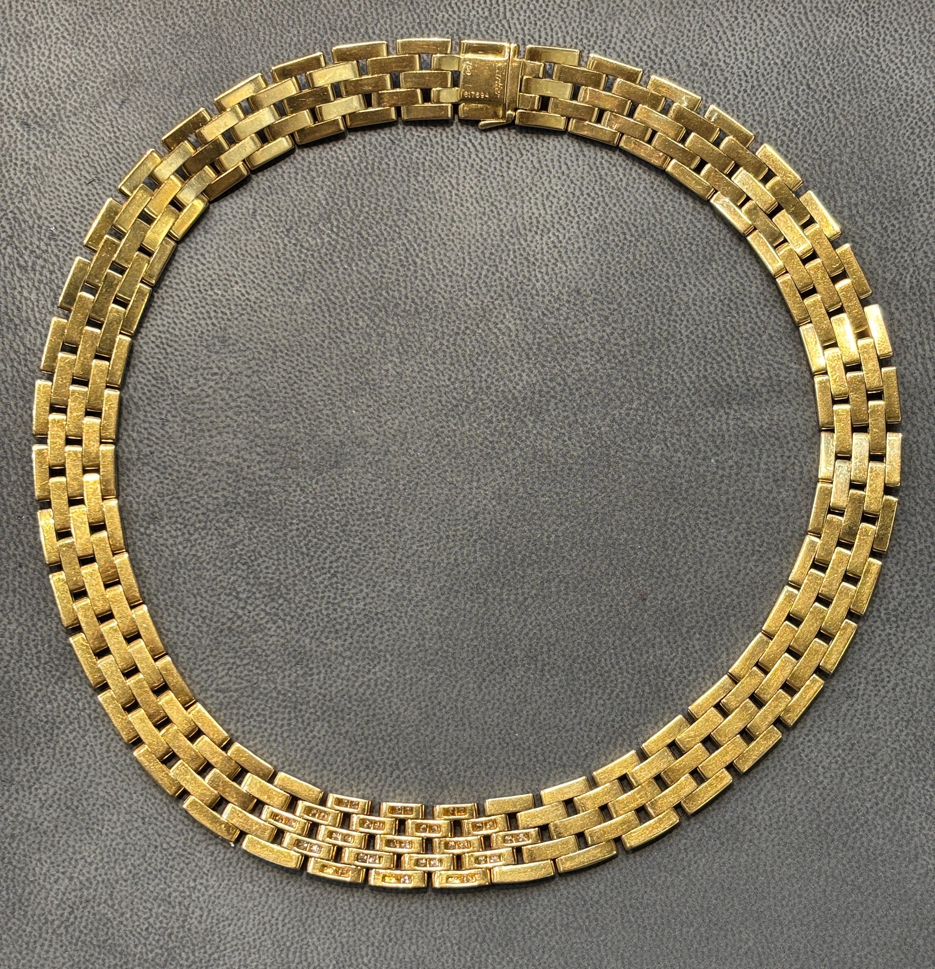 Icónico collar Cartier Five Row Maillon Panthere en venta 9