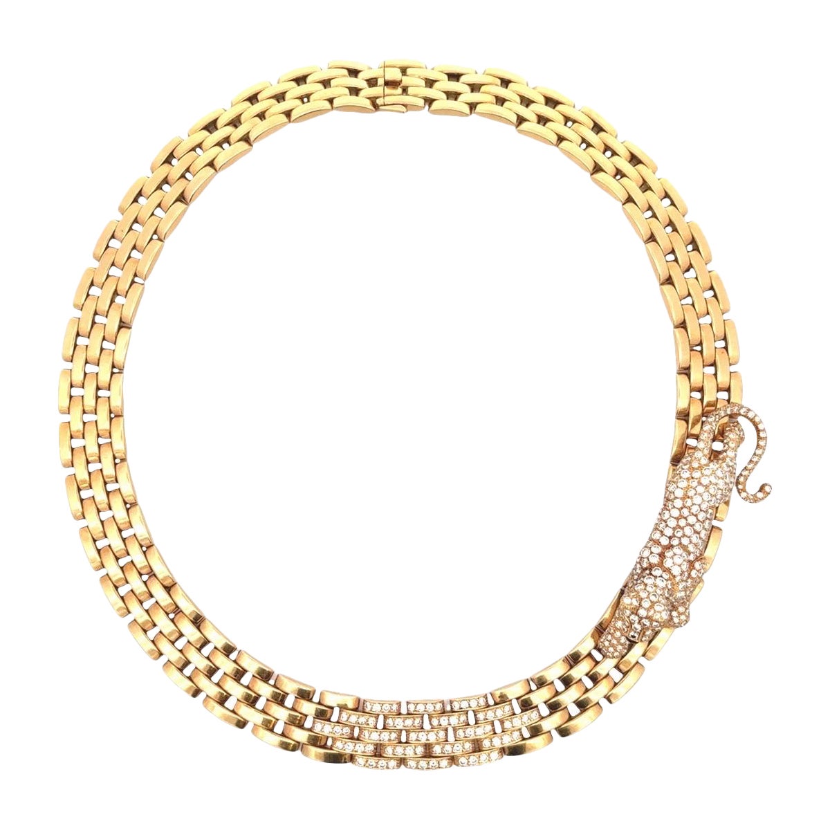 Icónico collar Cartier Five Row Maillon Panthere en venta