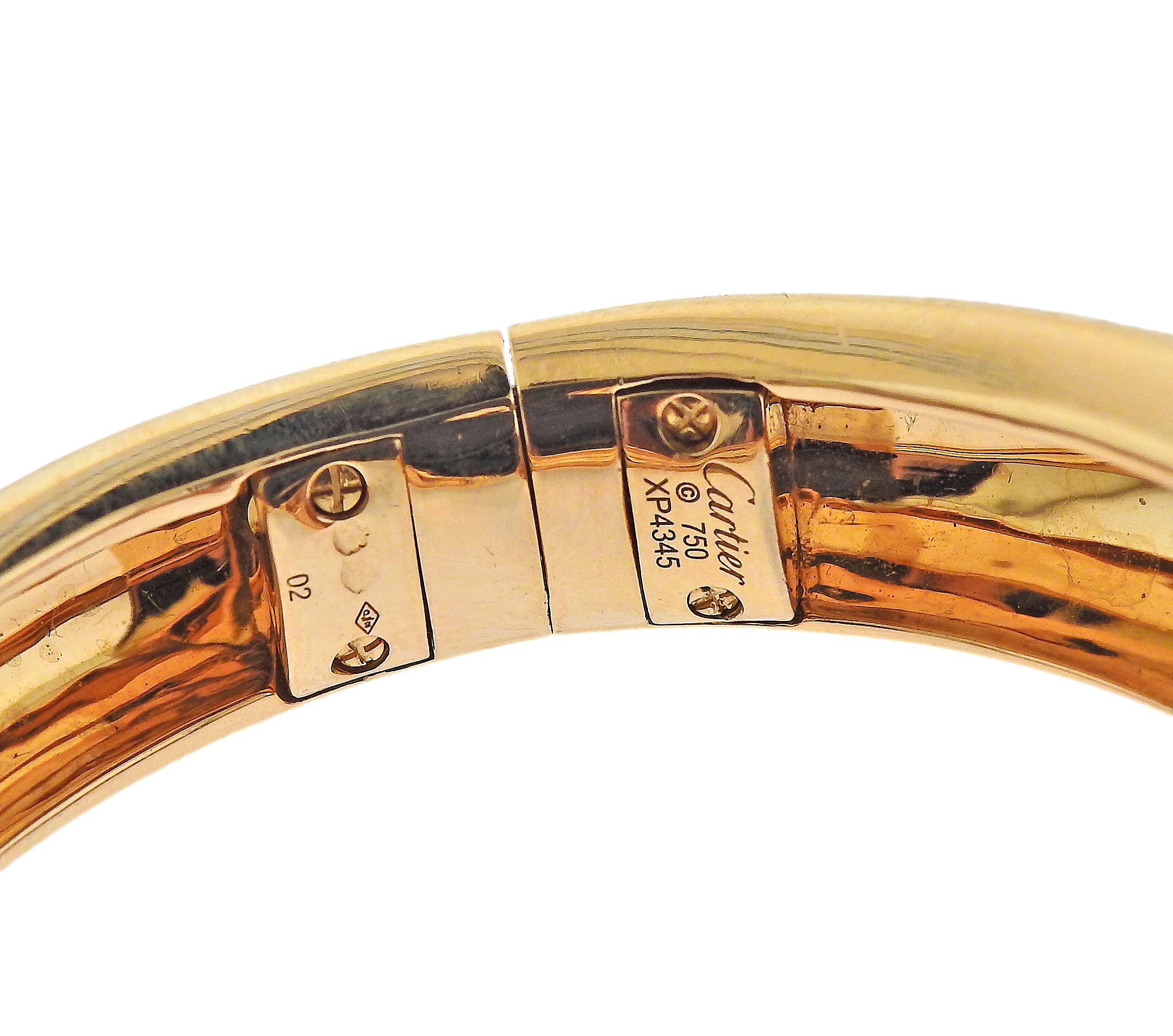 Pear Cut Iconic Cartier Panthere Rose Gold Peridot Enamel Onyx Bracelet