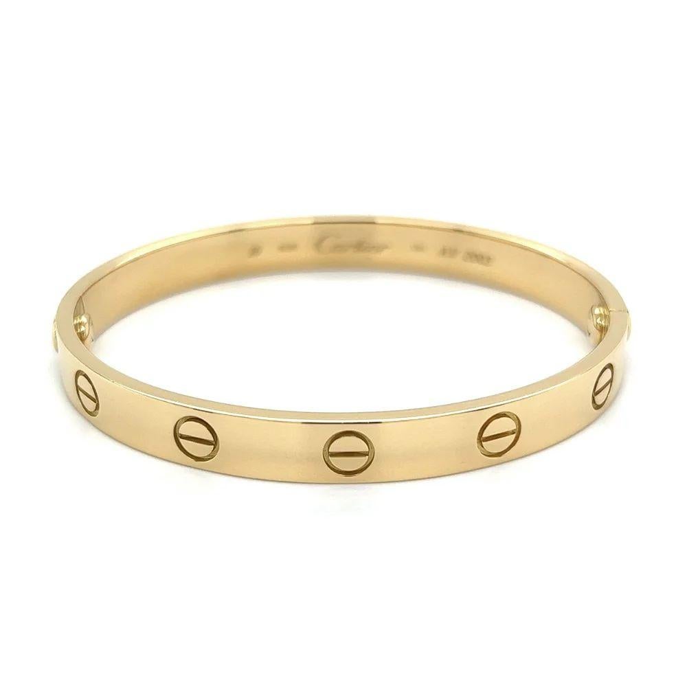 Iconic CARTIER Vintage Gold Love Bracelet w/ Paper and Screw Driver For ...