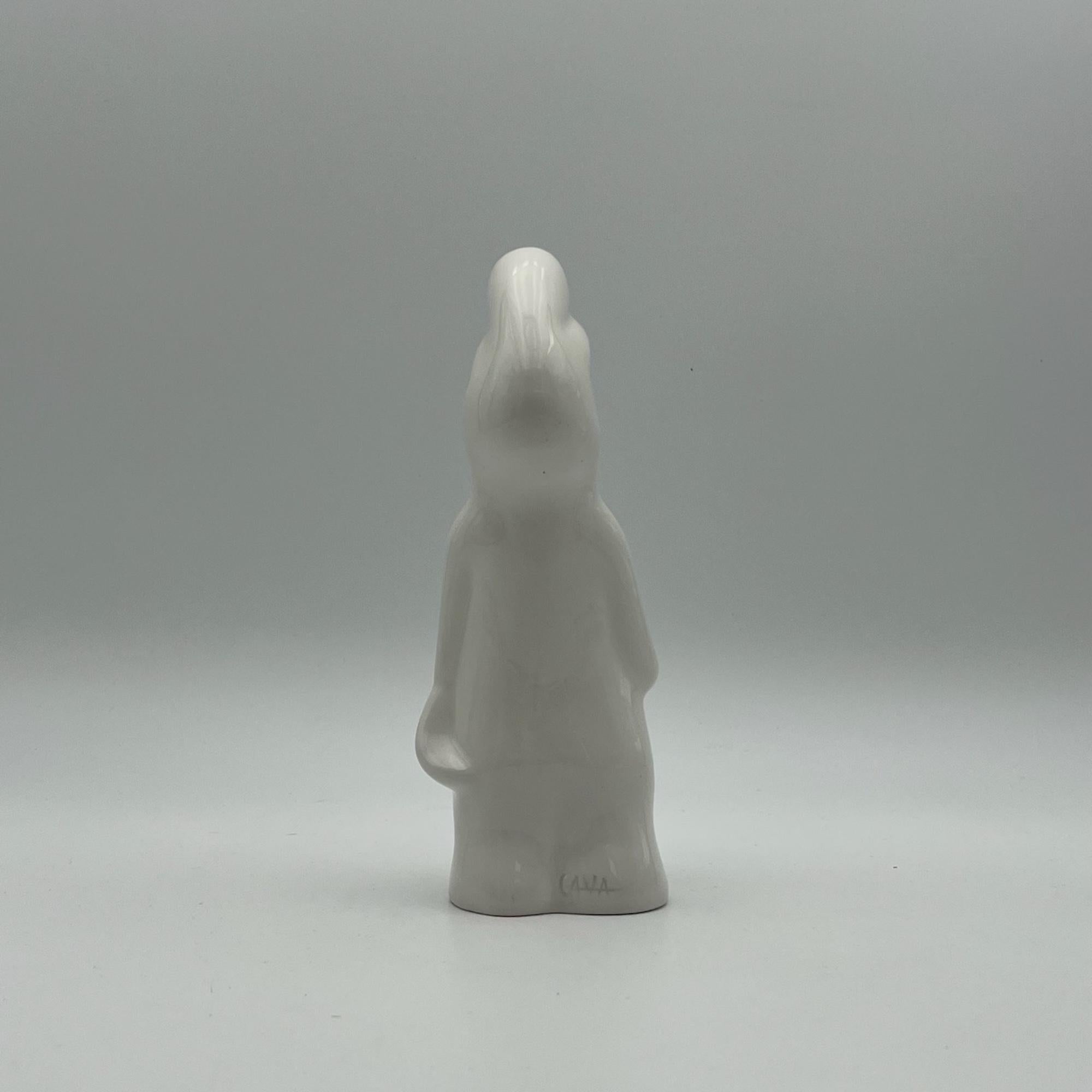 Mid-20th Century Iconic Ceramic Figurine 'La Linea' by Osvaldo Cavandoli, 1960s 