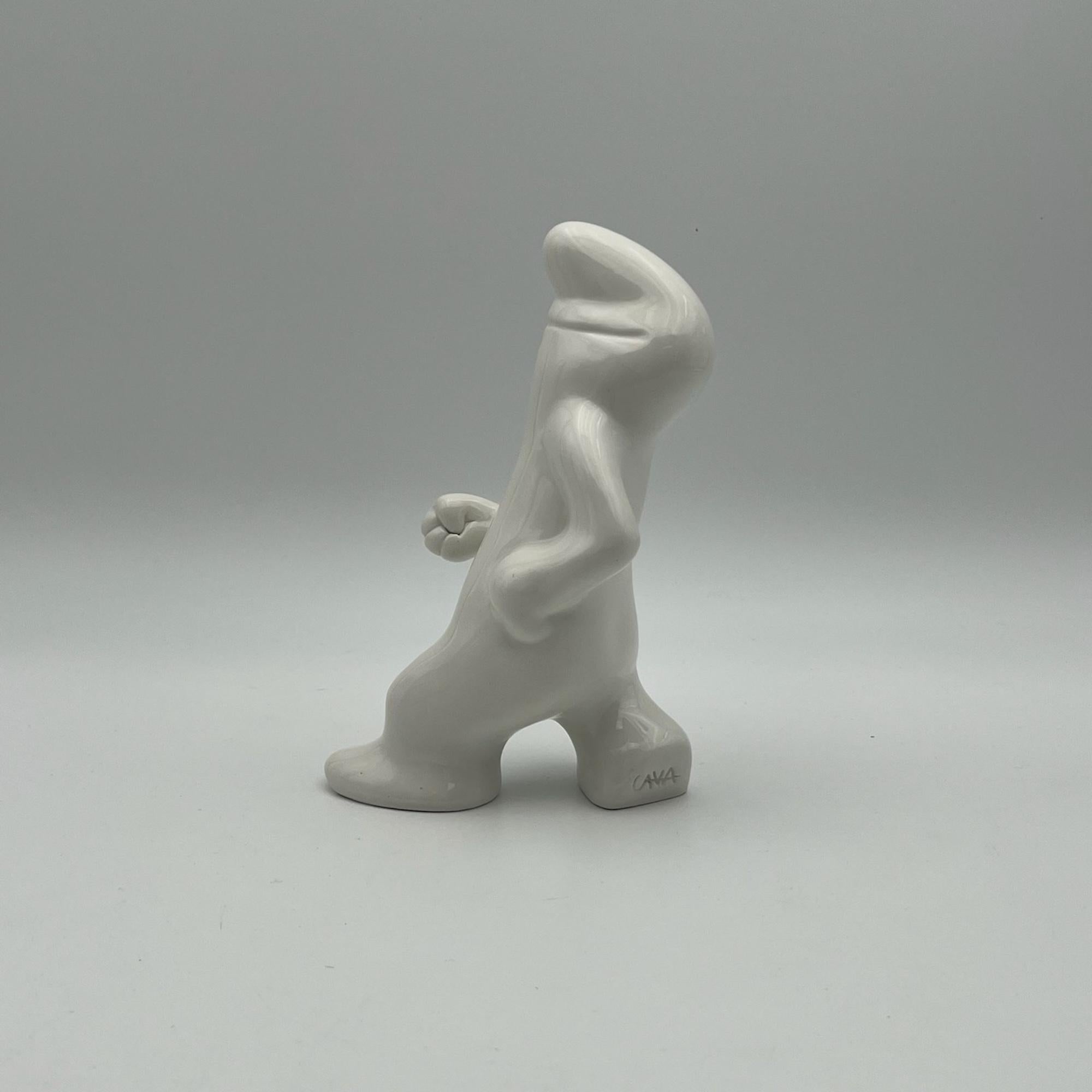 Iconic ceramic figurine 'La Linea' by Osvaldo Cavandoli, 1960s In Good Condition In San Benedetto Del Tronto, IT