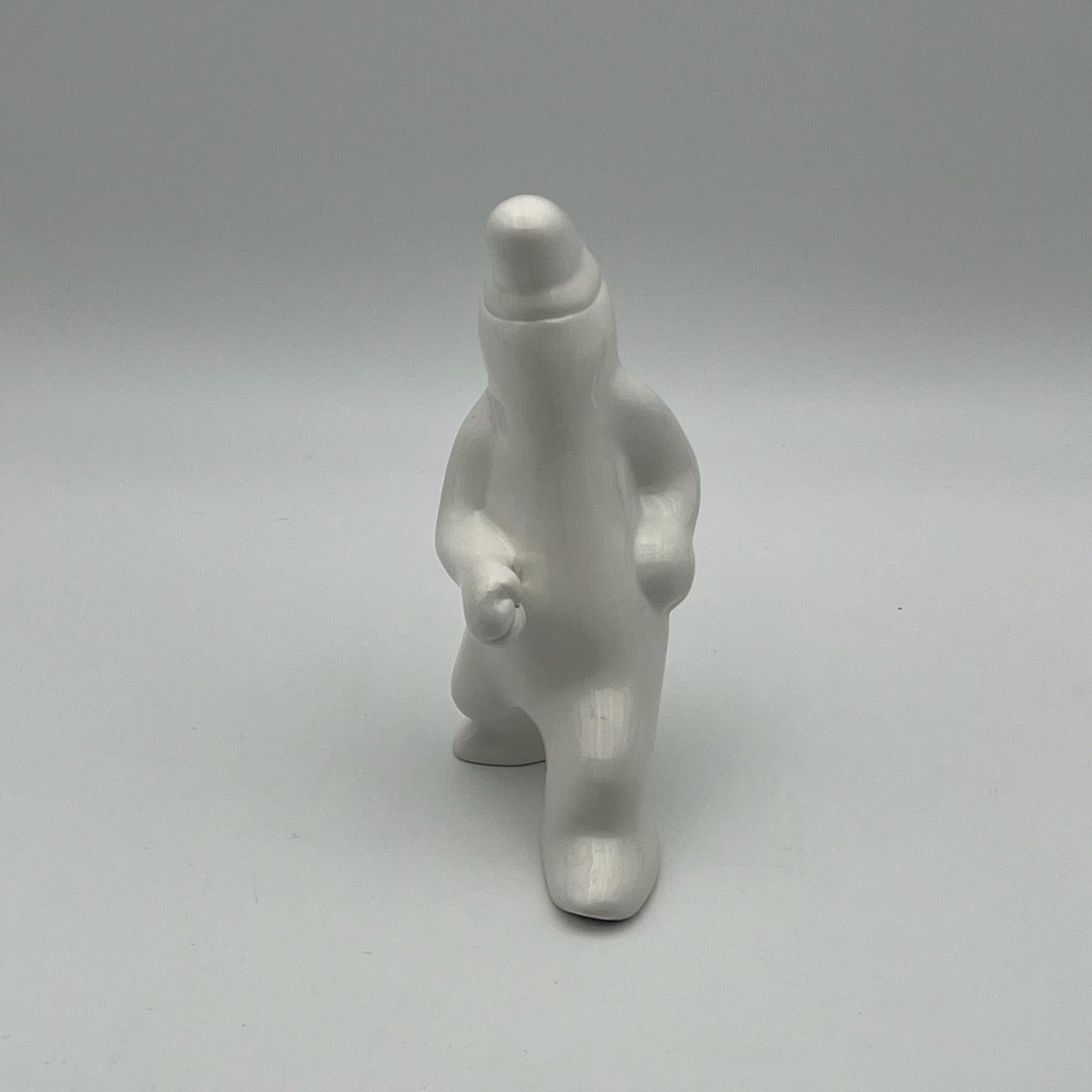 Mid-20th Century Iconic ceramic figurine 'La Linea' by Osvaldo Cavandoli, 1960s