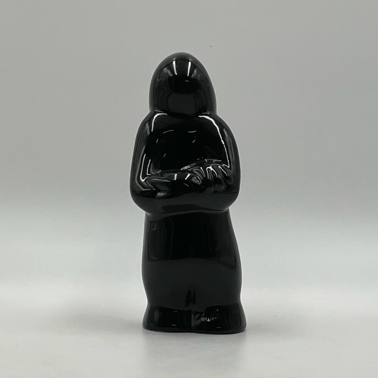 Iconic ceramic sculpture realized by Osvaldo Cavandoli. This is the black 