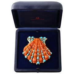 Iconic Certified Fulco Di Verdura Shell Brooch