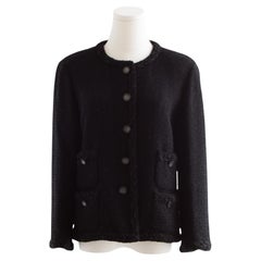 Iconique Chanel 11C The Little Black Jacket Cruise 2011 Classic Tweed LBJ Blazer