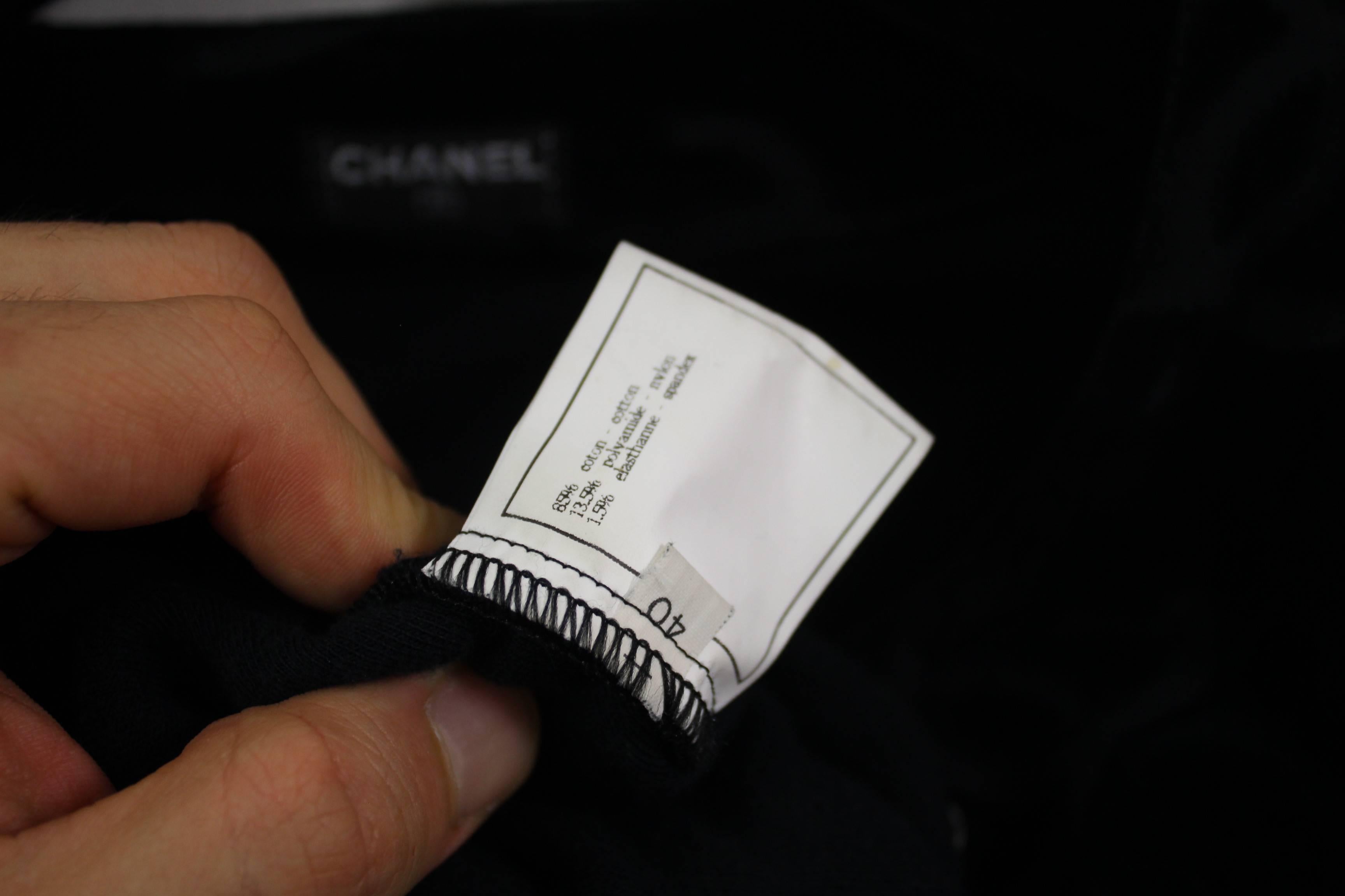 Iconic Chanel 1996 Velvet Jacket and Trouser in Black Velvet. Size 40 & 42 3