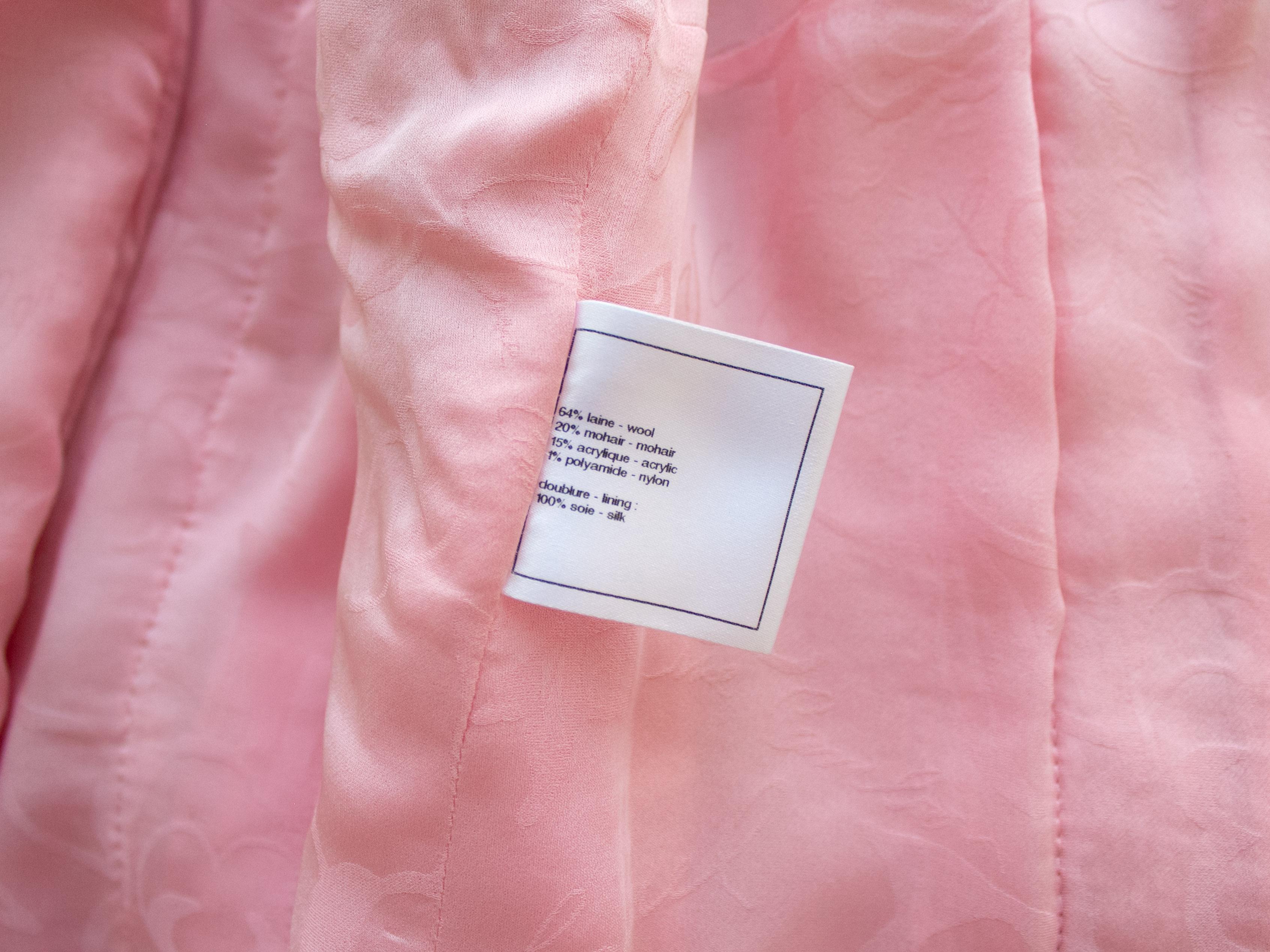Iconic Chanel Fall 2014 Supermarket Pink White Plaid 14A Fantasy Tweed Jacket  7