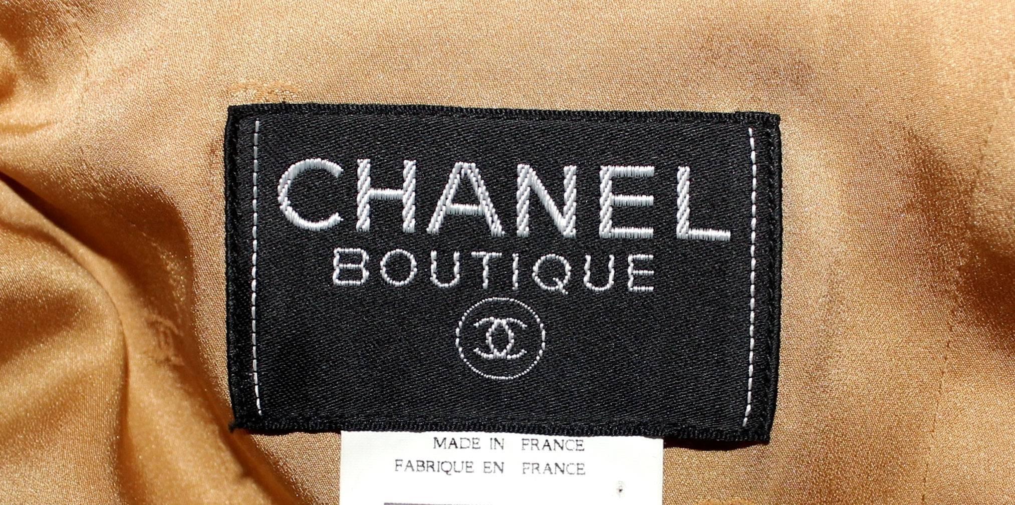 Brown UNWORN  Iconic Chanel 1996 Golden Metallic 3D Structured Jacket Blazer 36 For Sale
