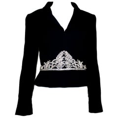 Ikonische Chanel Signatur Kristall Perlen Abend Jacke wie Haute Couture
