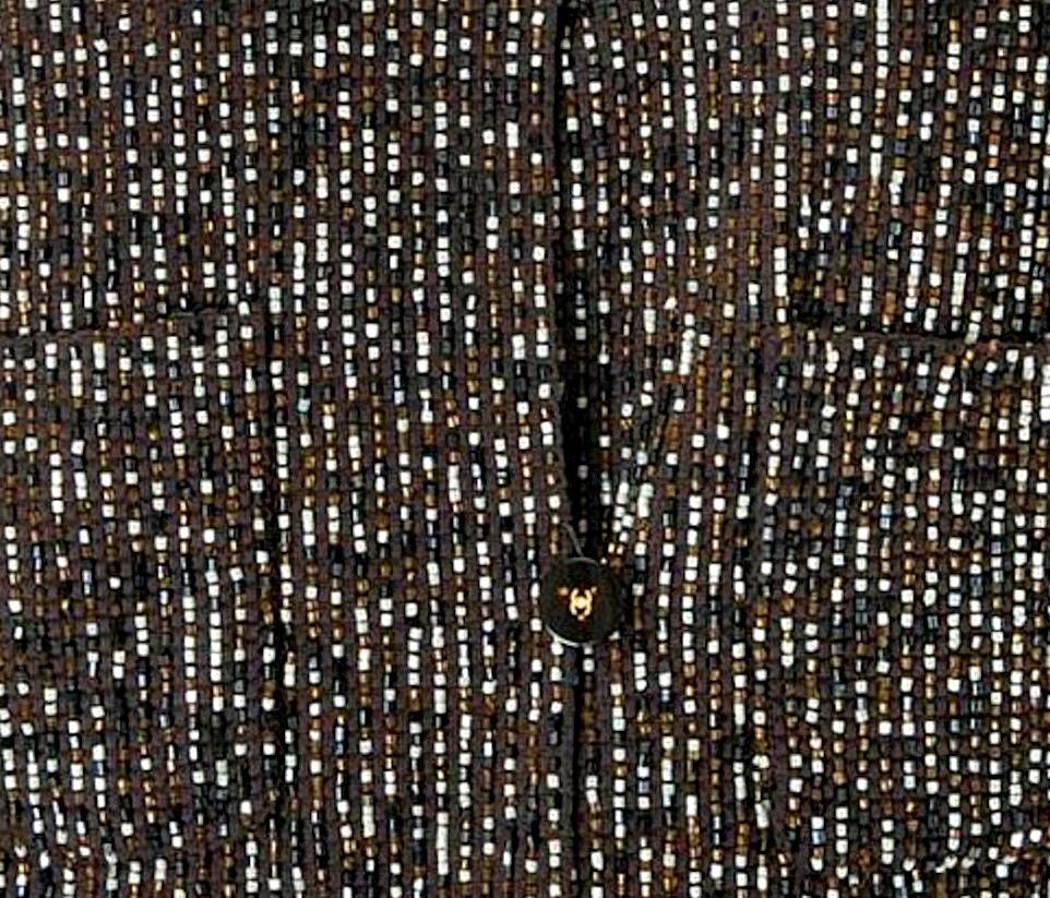 Veste de soirée emblématique Chanel entièrement perlée comme Haute Couture 40 Excellent état - En vente à Switzerland, CH