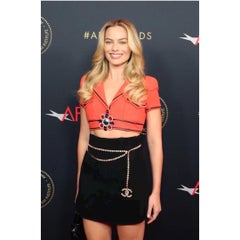 Iconic Chanel Spring 1995 multi-coloured rhinestones gold metal hardware belt