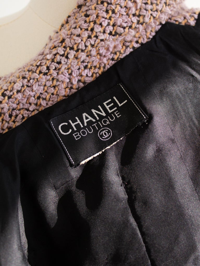 Iconic Chanel Vintage F/W 1994 Lilac Purple Black Fantasy Tweed