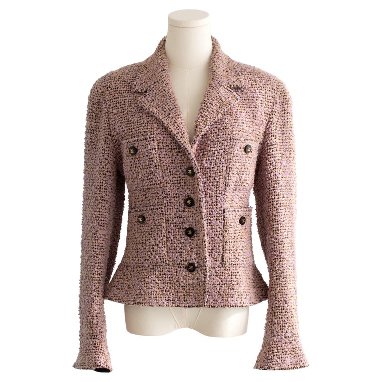 Iconic Chanel Vintage F/W 1994 Lilac Purple Black Fantasy Tweed