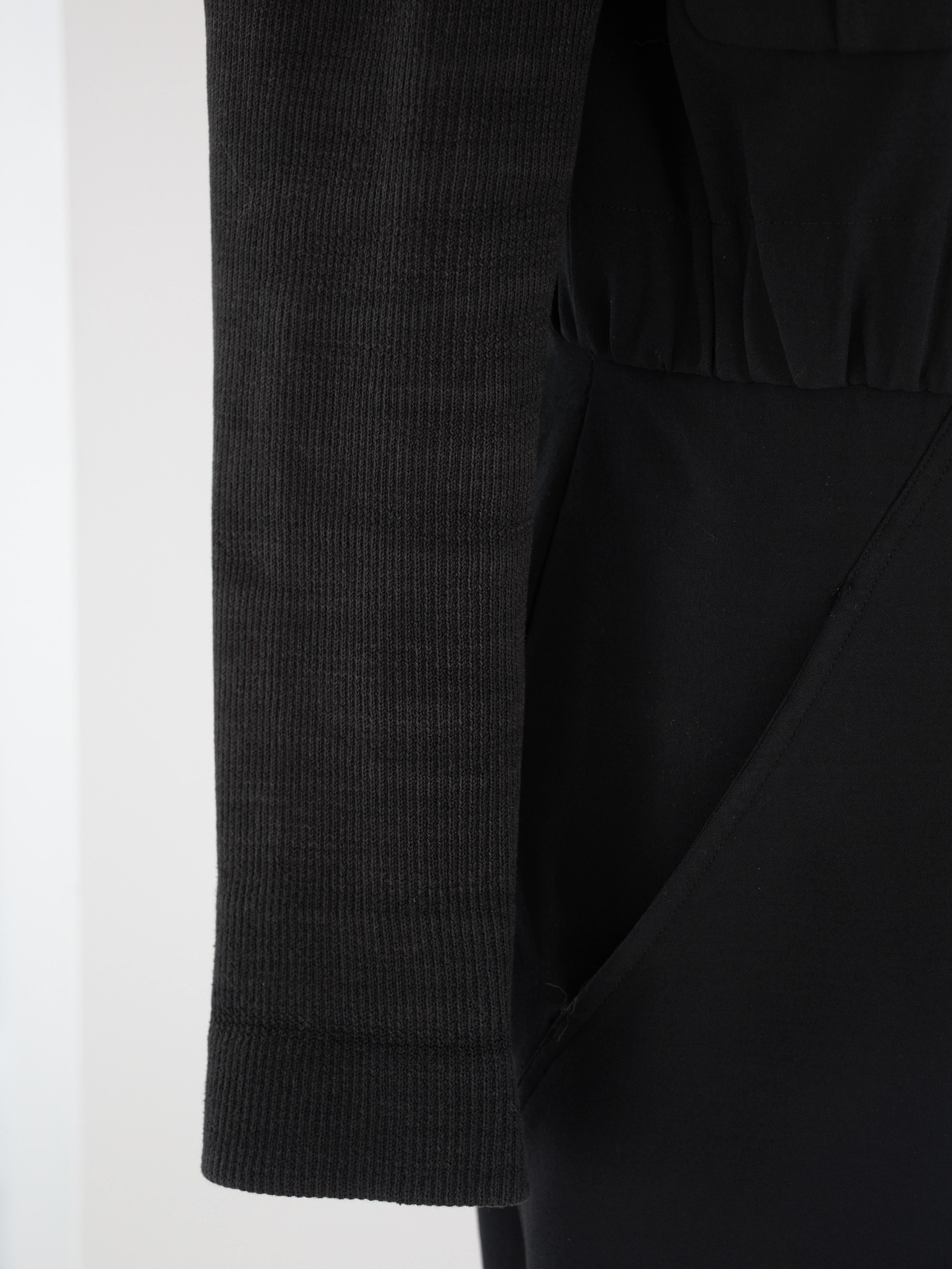 Iconic Chanel Vintage S/S 1992 Karl Black CC Knit Zip Mini 90s Dress 6