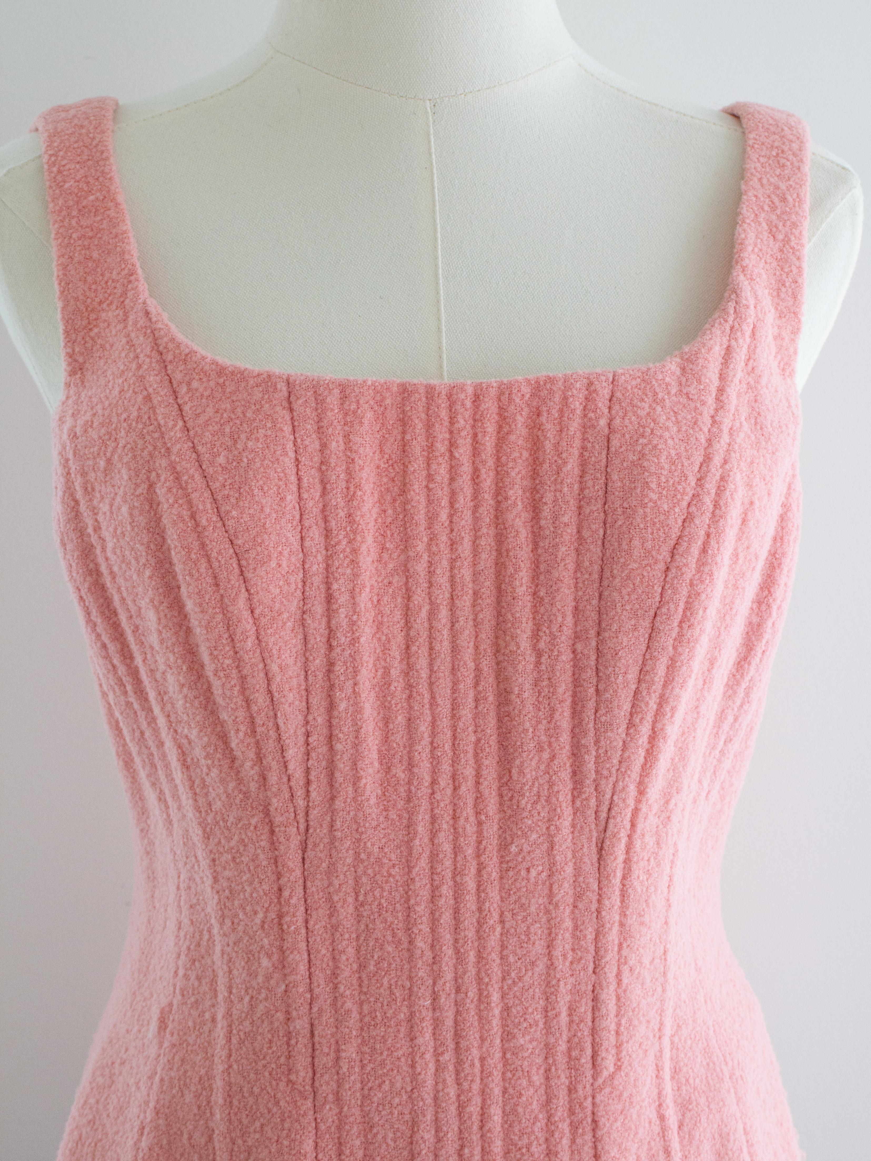 Iconic Chanel Vintage S/S 1993 Helena Claudia Pink Tweed 93P Corset Top ...