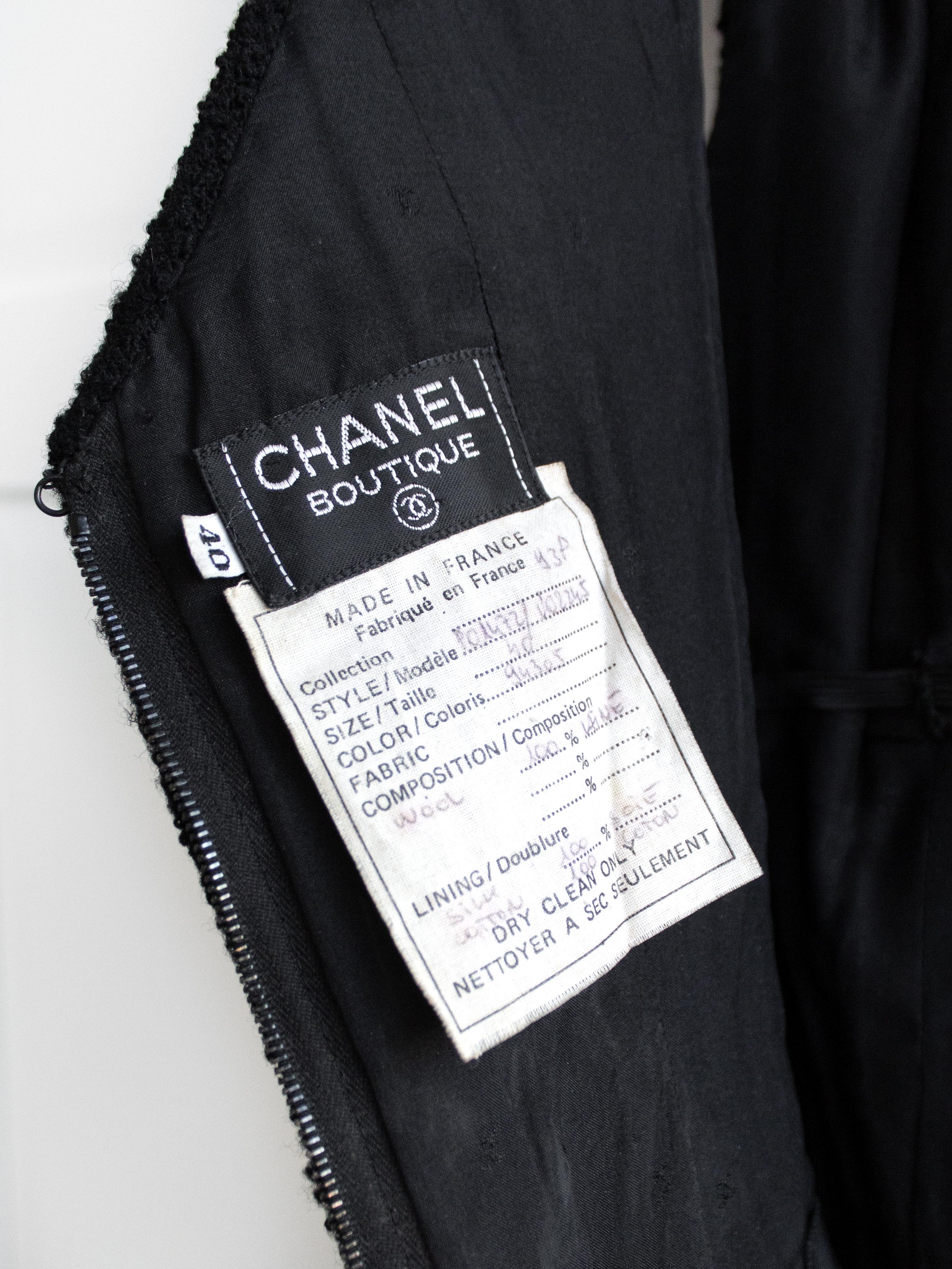 Iconic Chanel Vintage Spring 1993 Black Gold Clover Tweed Corset 93P Top 1