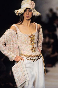 Iconic Chanel Vintage Spring/Summer 1993 Pink Multicolor Tweed 93P Corset