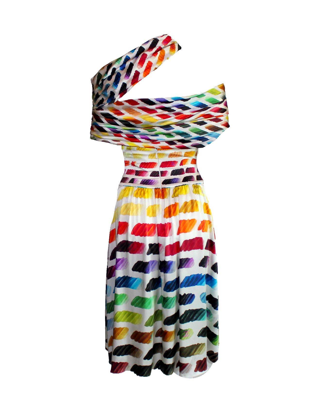 Rare CHANEL Watercolors Corset Style Silk Ensemble Blouse Skirt Set as ...