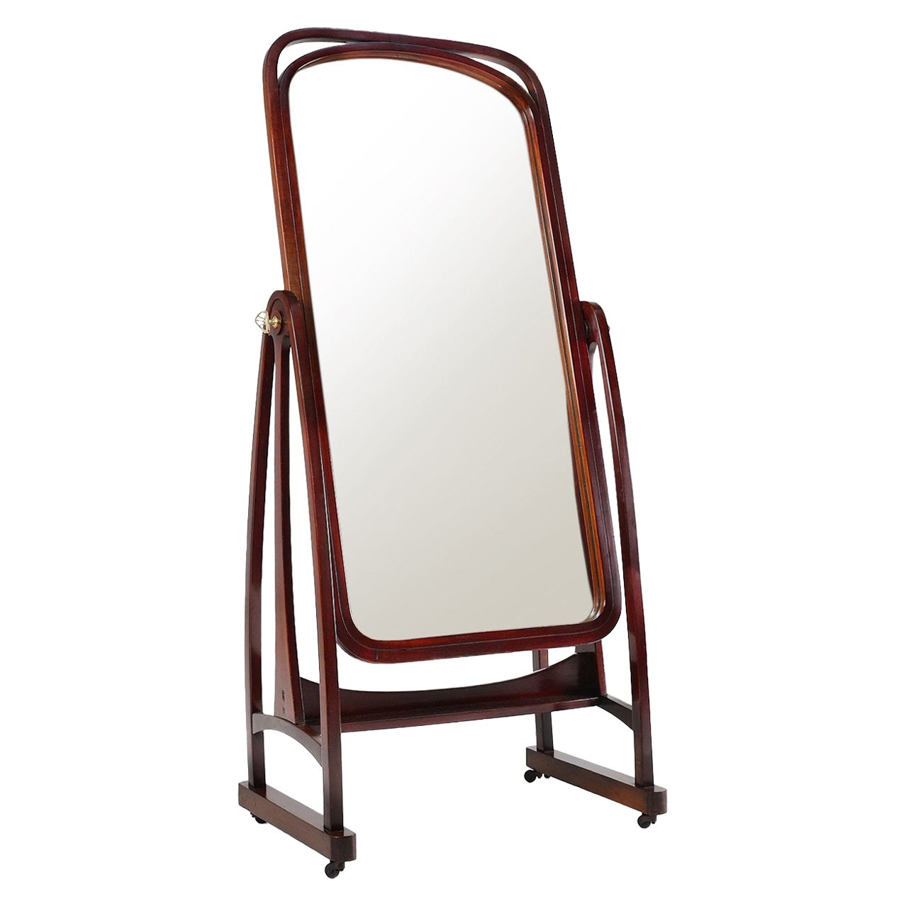 Iconic Cheval Dressing Mirror model 9954 by Thonet, Austria ca. 1904 For Sale