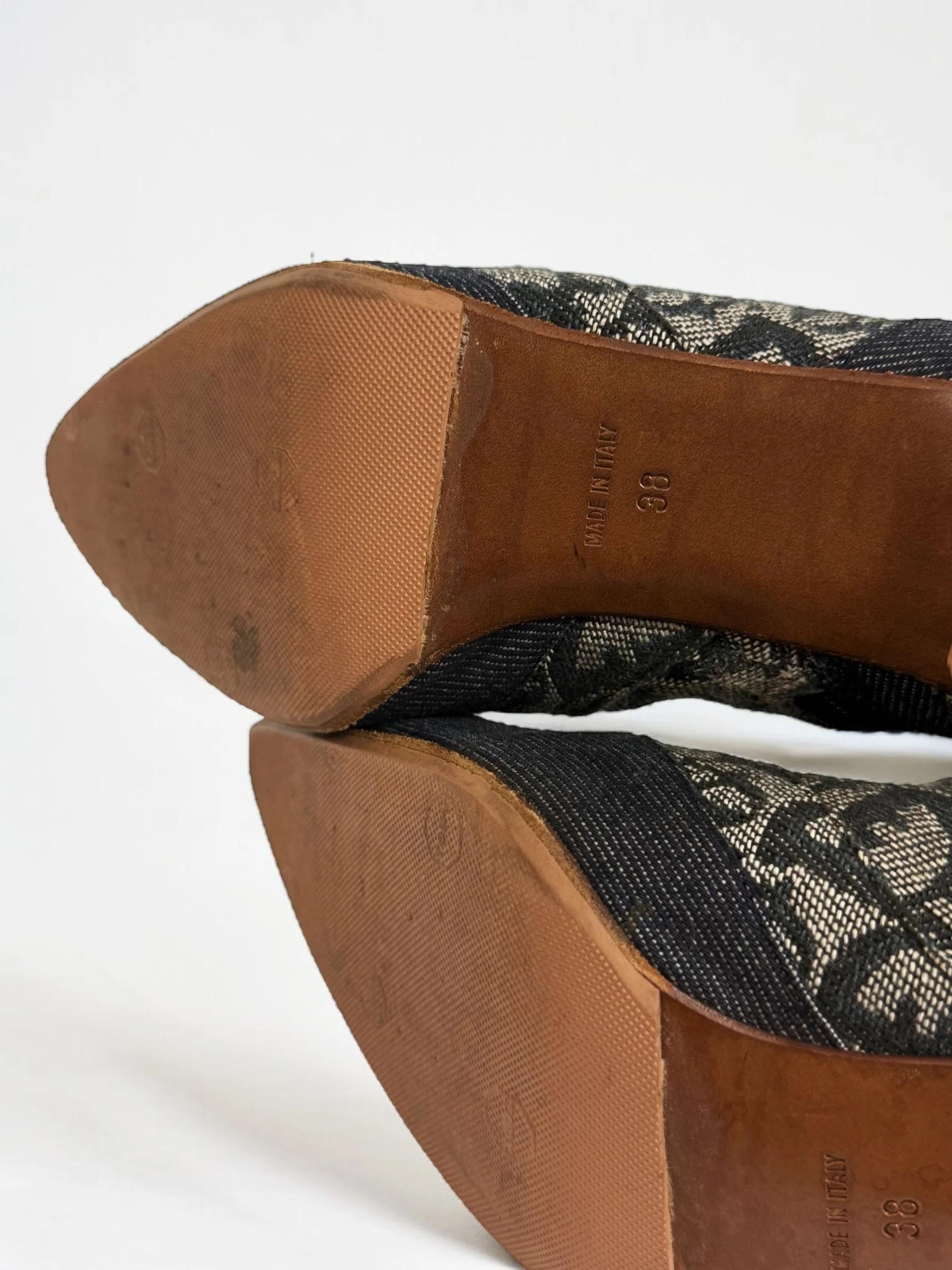 Iconic Christian Dior by John Galliano Lace Up Monogram Boots, SS 2000 For Sale 6