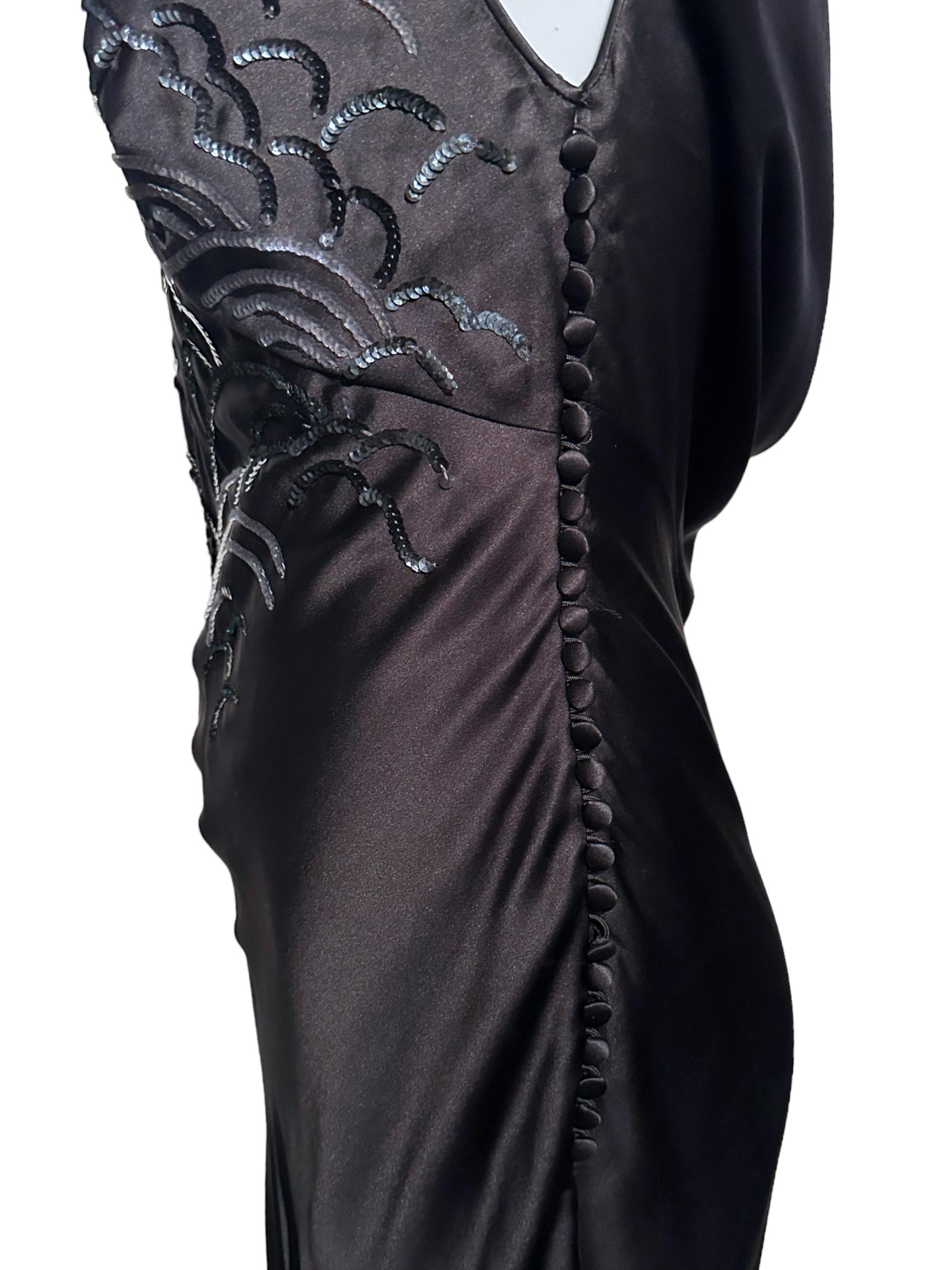 Robe noire à corsage perlée iconique Christian Dior par John Galliano, printemps-été 2005 en vente 3