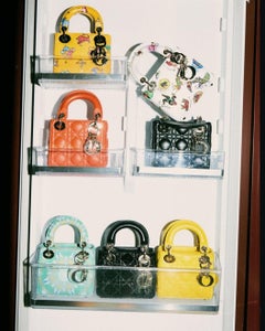 Iconic Christian Dior Micro Lambskin Cannage Lady Dior satchel orange summer bag