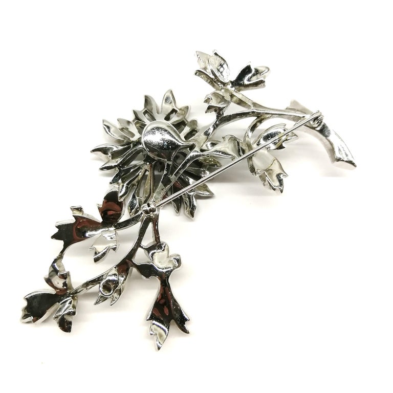 Iconic clear paste 'en tremblant' brooch, Mitchel Maer for Christian ...