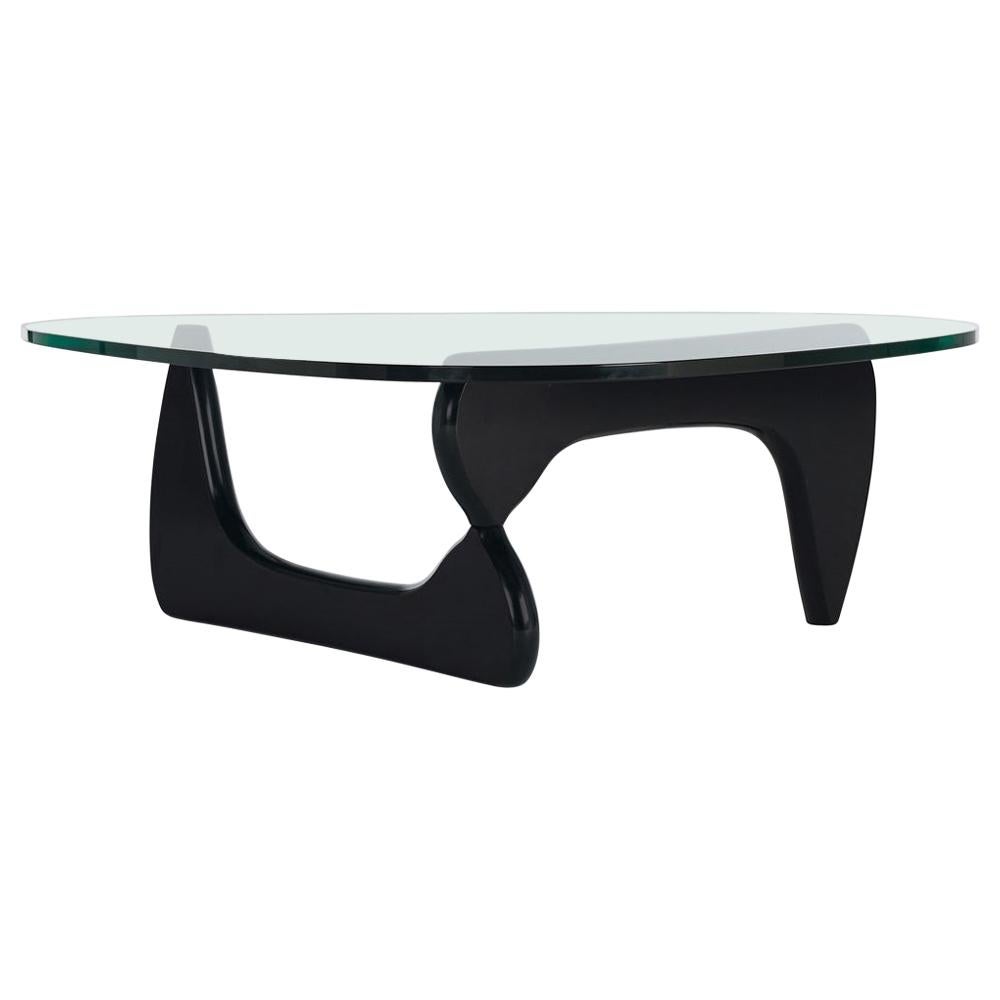 Iconic Coffee Table in Wood and Glass by Isamu Noguchi