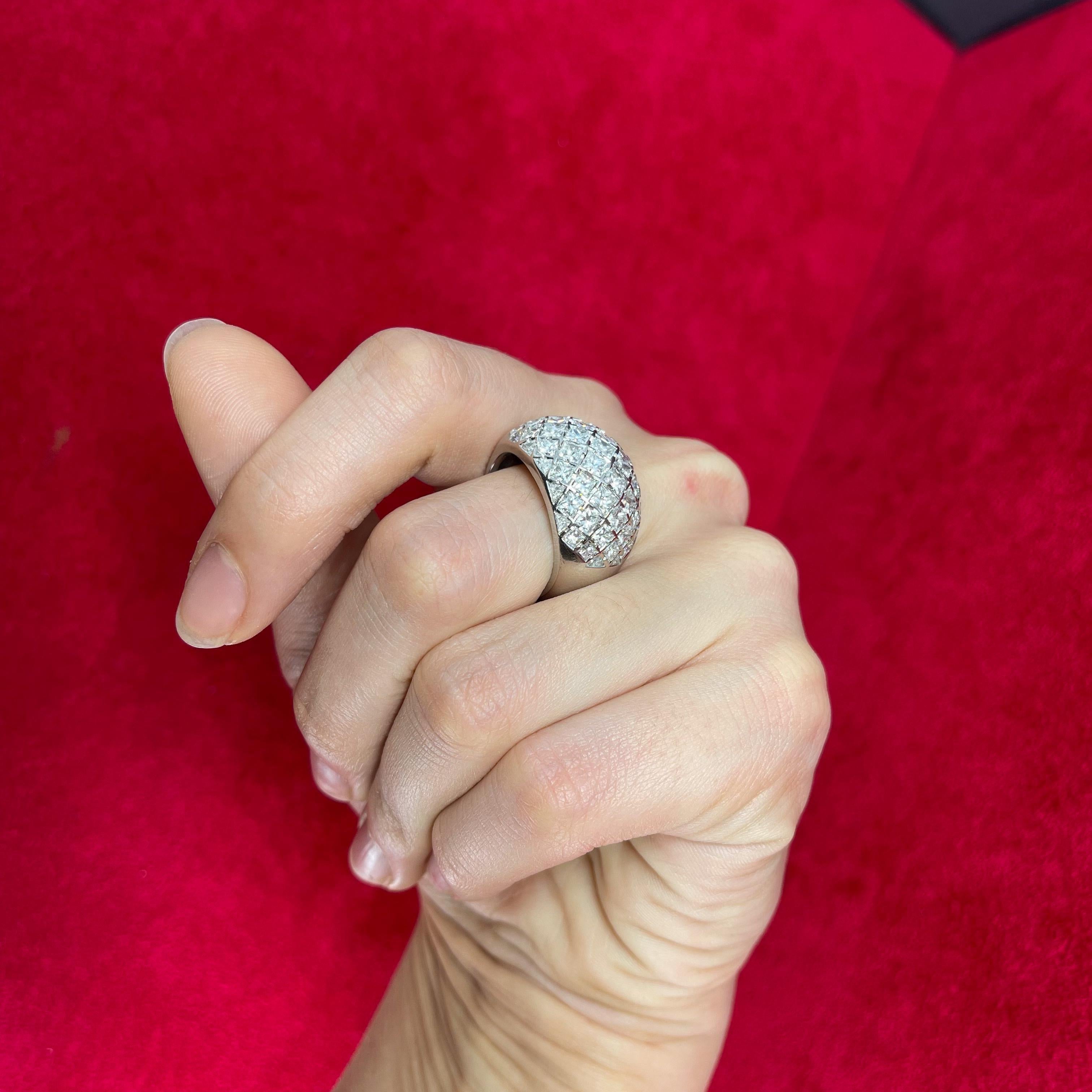 Iconic Curnis White Gold Band Ring with 5.10 Carats of Diamonds For Sale 6