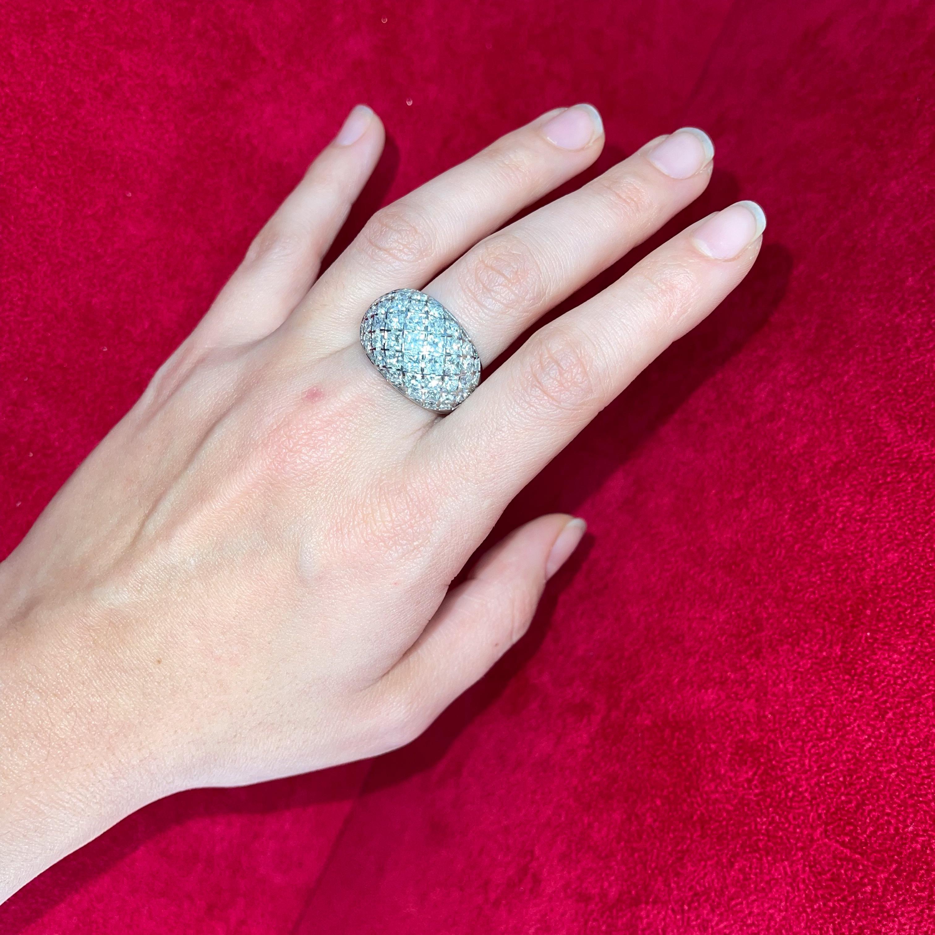 Iconic Curnis White Gold Band Ring with 5.10 Carats of Diamonds For Sale 7