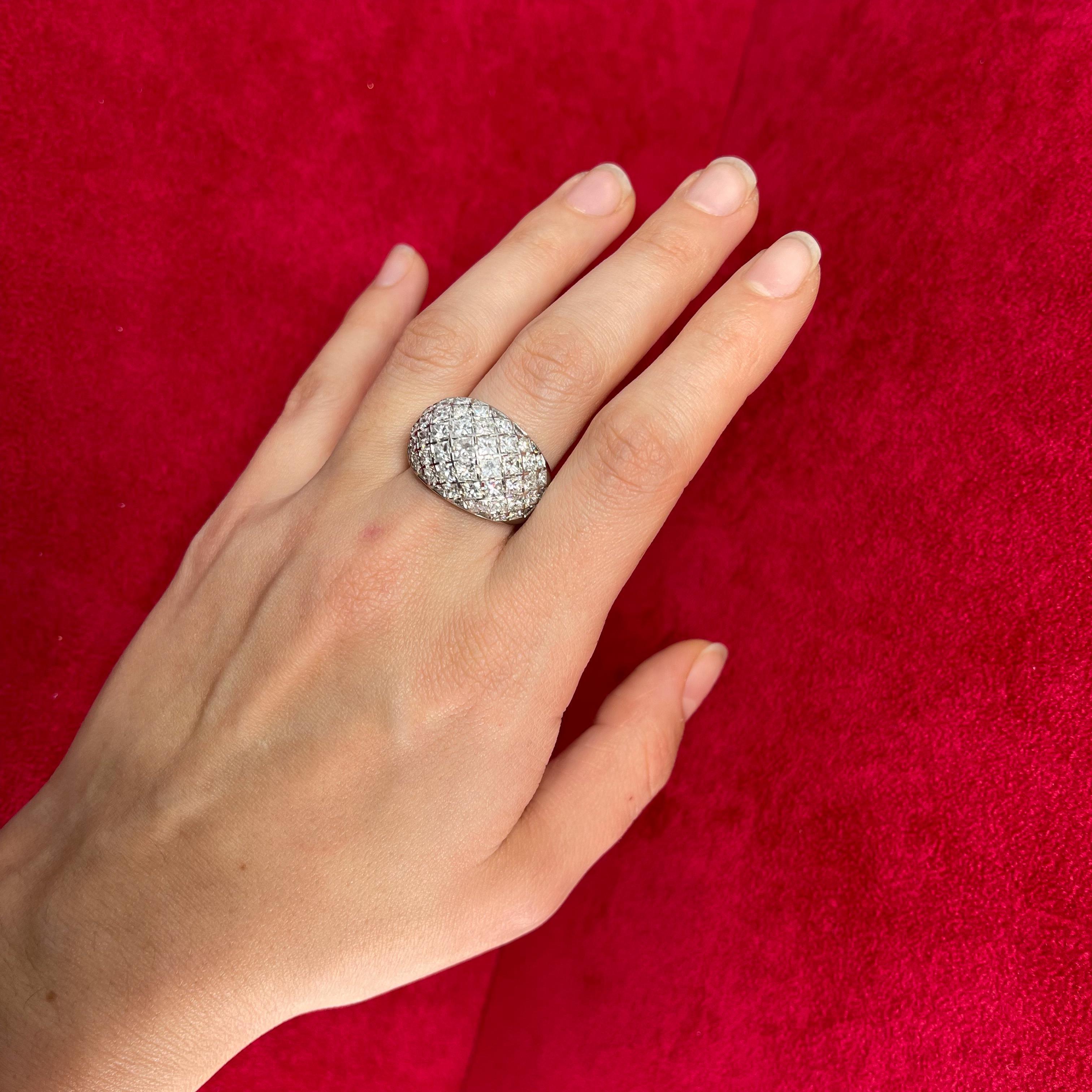 Iconic Curnis White Gold Band Ring with 5.10 Carats of Diamonds For Sale 8