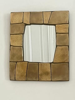 Iconic "Cuzco" ceramic mirror , Mithé Espelt, France 1970's