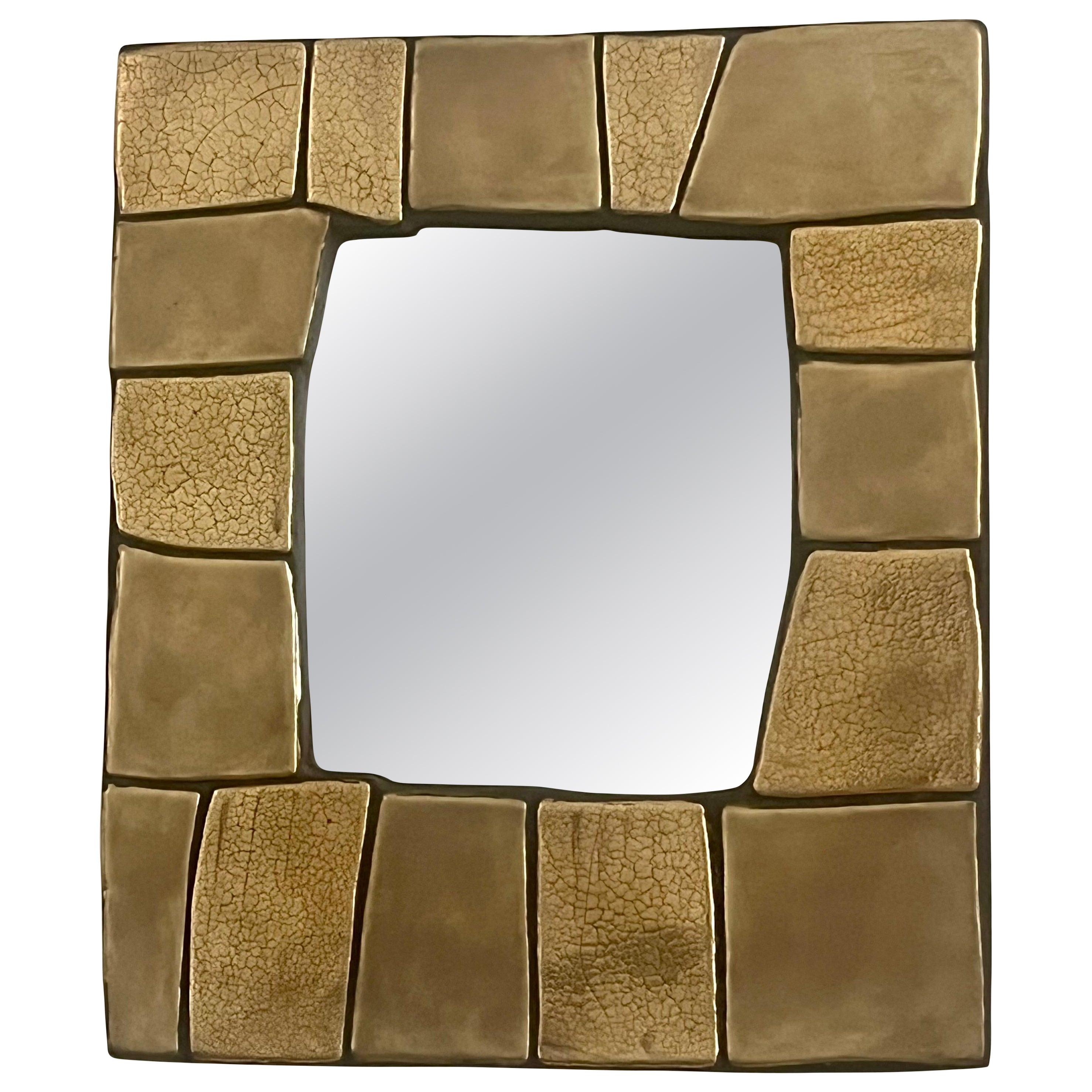 Iconico specchio in ceramica "Cuzco" , Mithé Espelt, Francia, anni '70