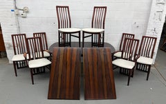 Iconic Danish Mid-Century Modern Rosewood Dining Set with Eight High-Back Chairs