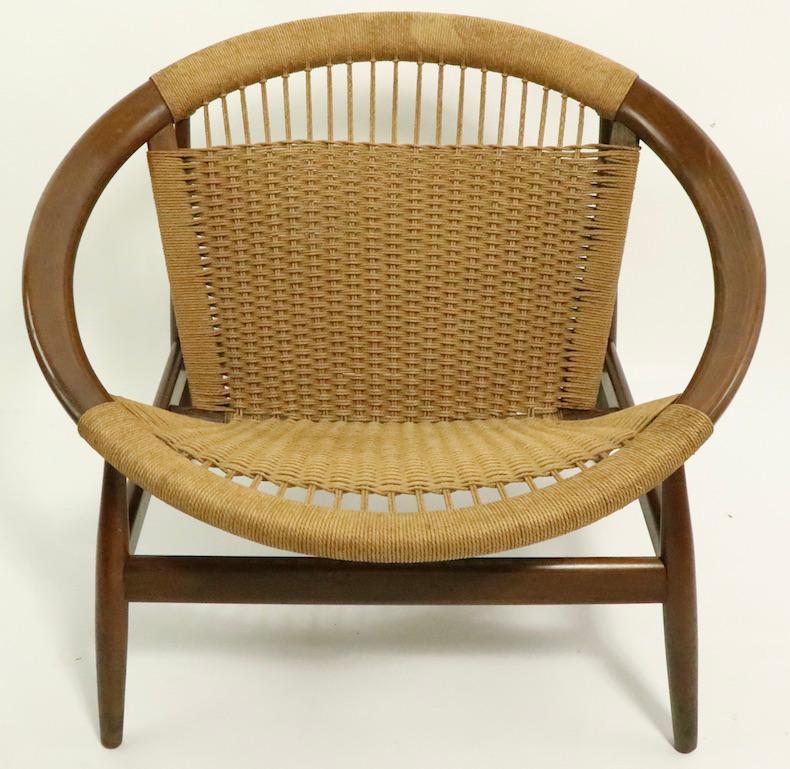 Scandinavian Modern Iconic Danish Modern Ringstol Chair by Illum Wikkelso