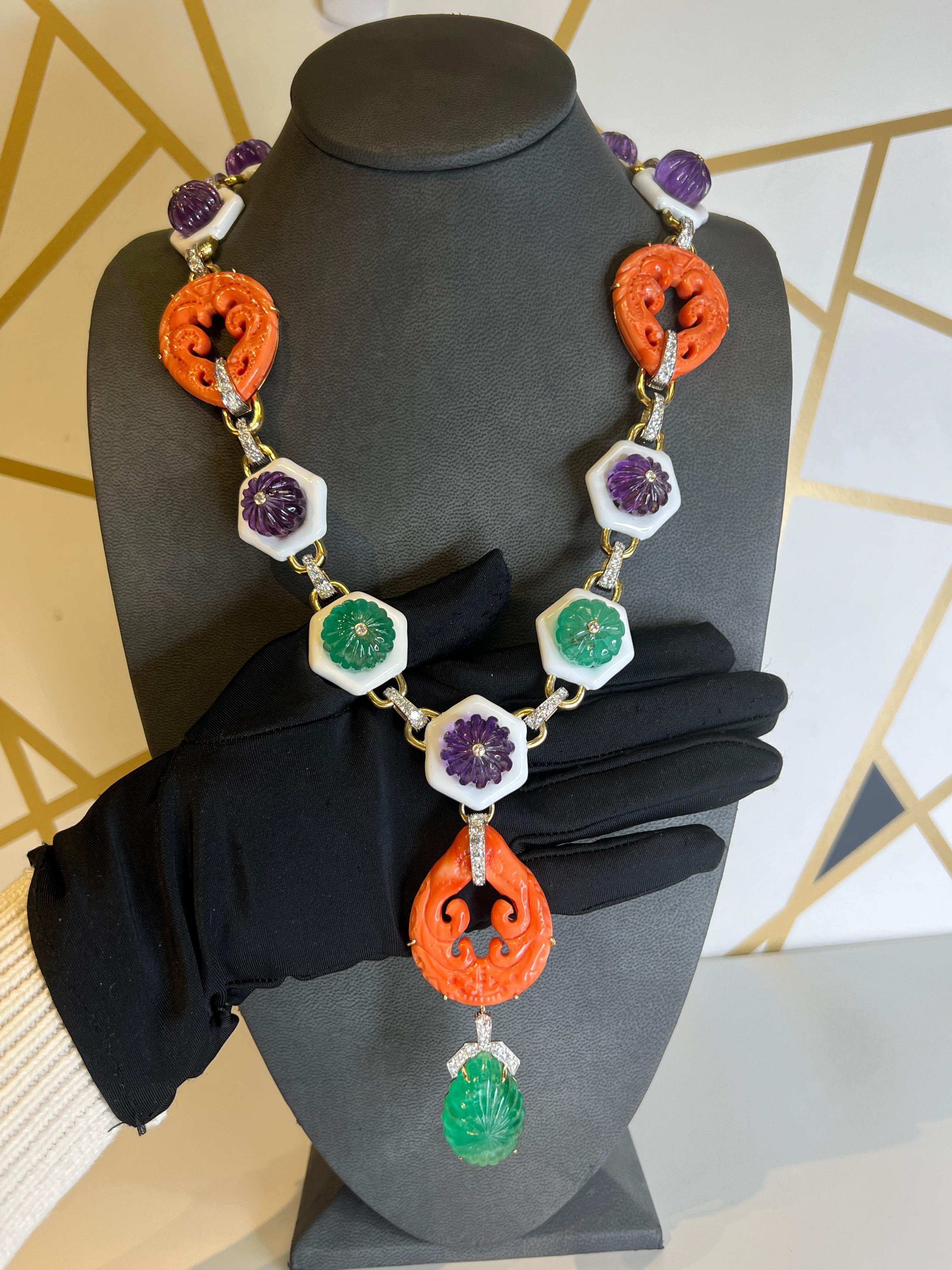 Taille ronde Collier IConone David Webb en vente