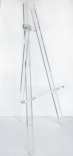 Iconic Design Gallery Custom Made Folding Lucite Easel in the Mid-Century Style