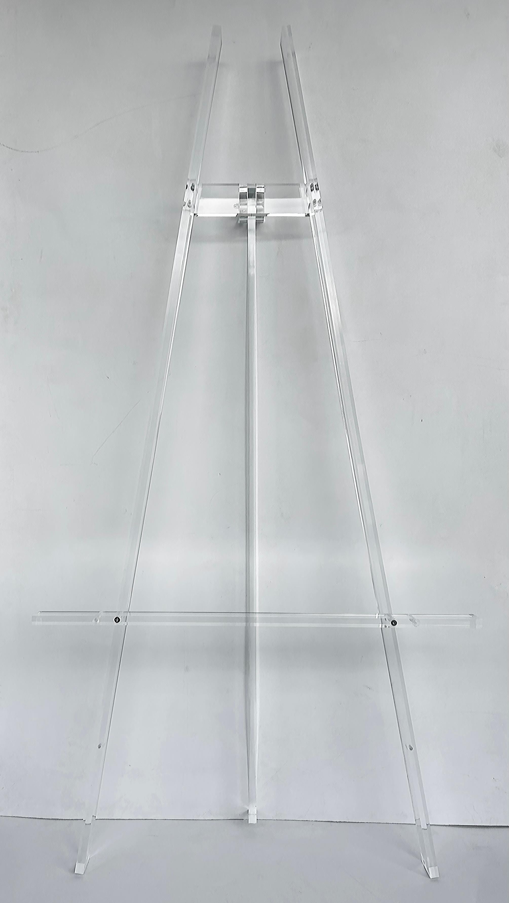 Mid-Century Modern Iconic Design Gallery Custom Made Folding Lucite Easel in the Mid-Century Style For Sale