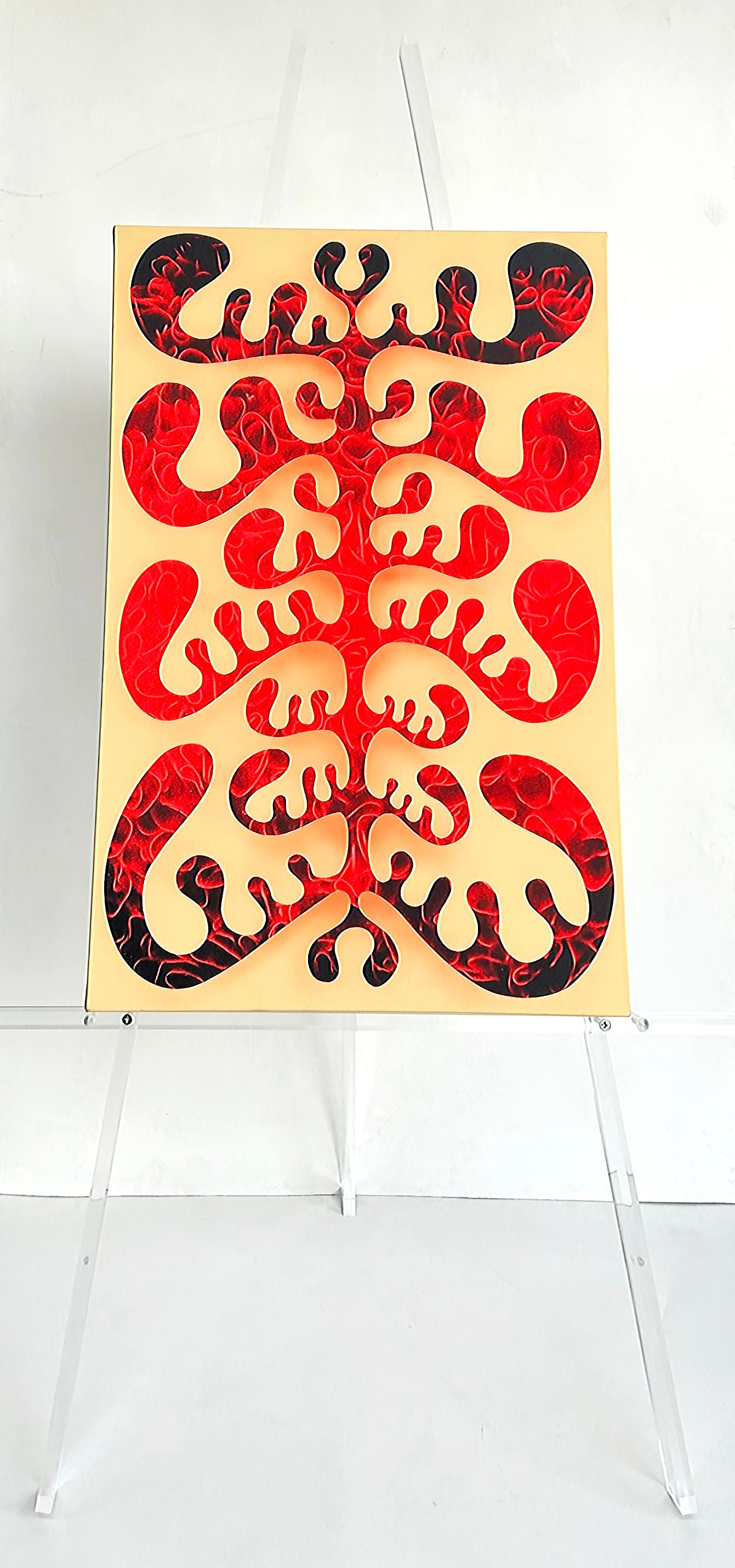 Iconic Design Gallery Custom Made Folding Lucite Easel in the Mid-Century Style In New Condition For Sale In Miami, FL