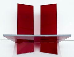 Iconic Design Gallery Custom Red Lucite Tabletop Book Stand